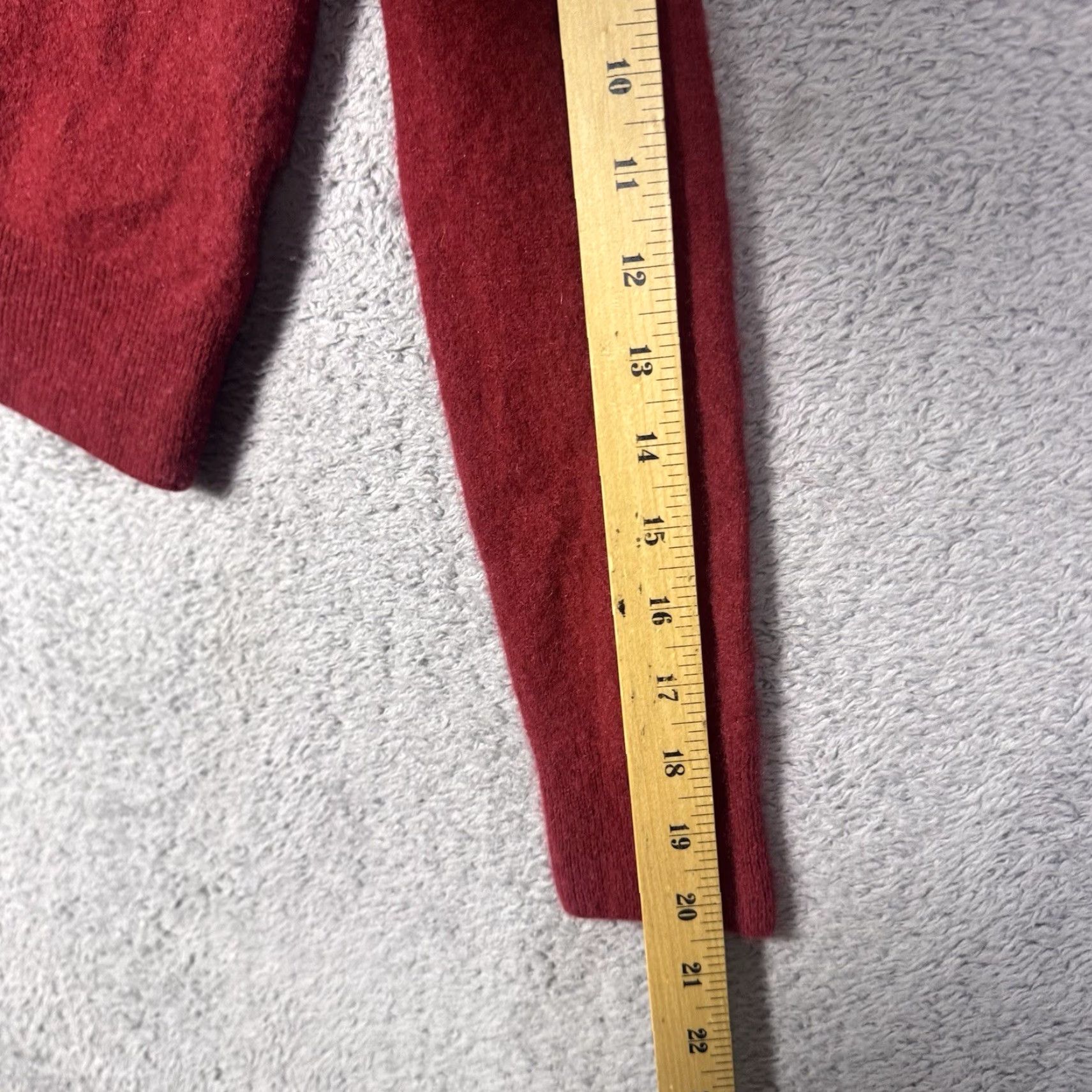 Quince Quince Mongolian Cashmere Womens XS Fisherman Crewneck Fitted Jumper Crimson 2nd Size XS / US 0-2 / IT 36-38 - 6 Thumbnail