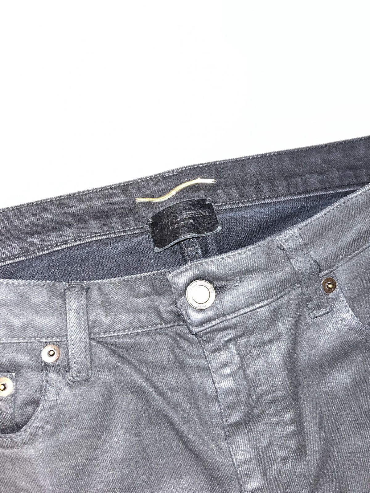 Saint Laurent Paris Waxed SLP Jeans Size US 30 / EU 46 - 3 Thumbnail