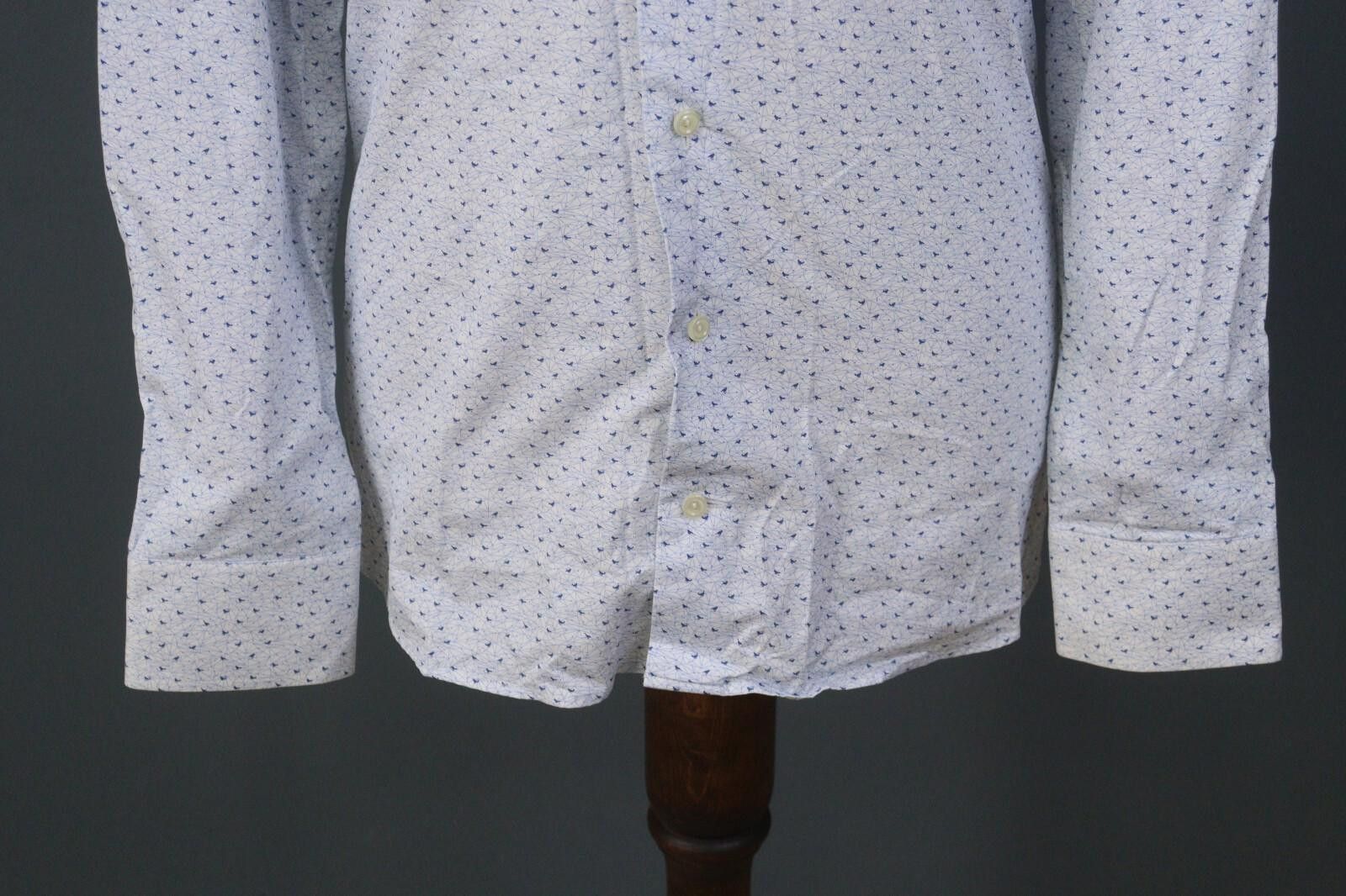Eton Eton Slim Fit Geometric White Dress Shirt Size 39 / 15.5 Size US M / EU 48-50 / 2 - 3 Thumbnail