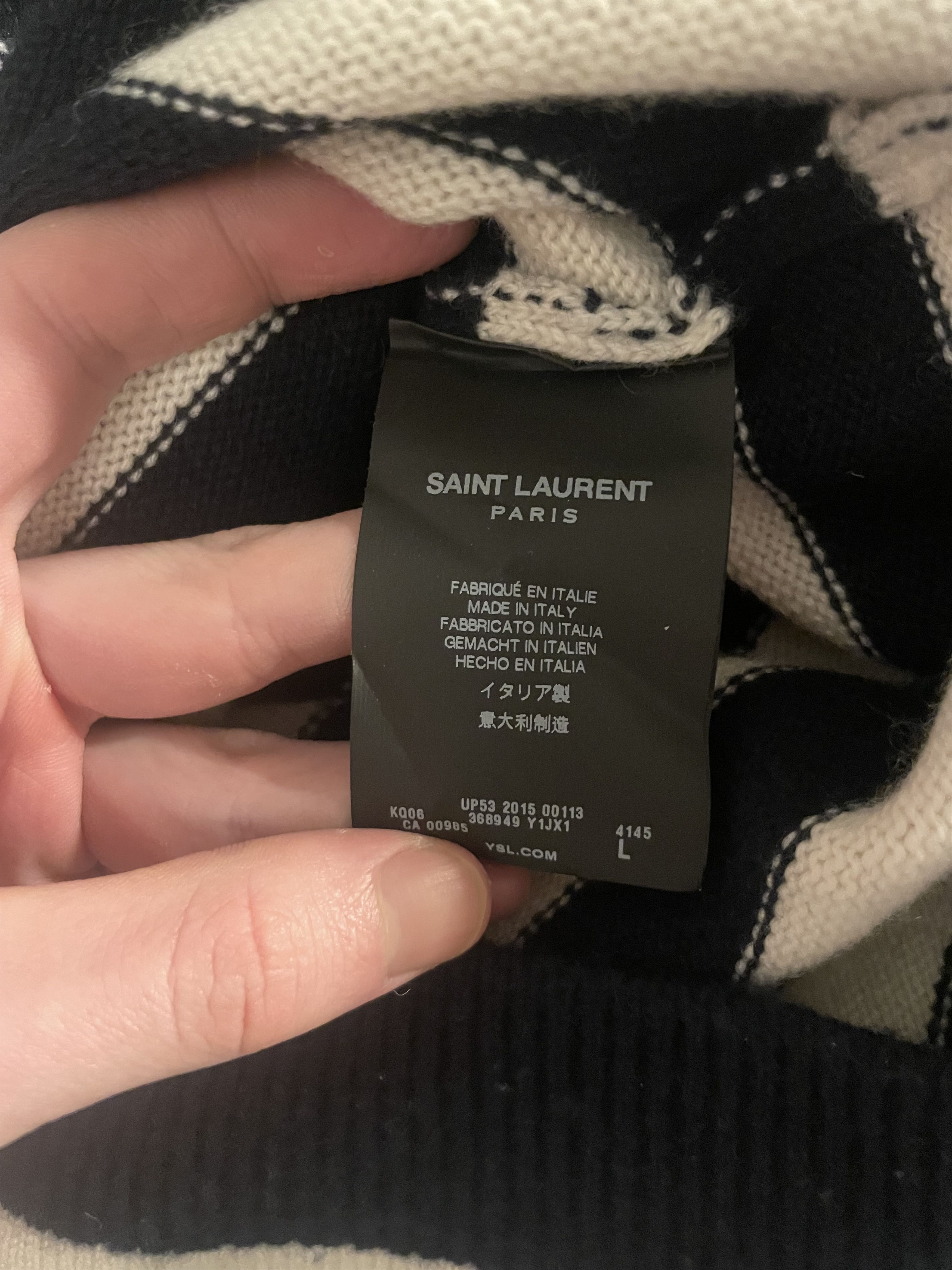 Saint Laurent Paris Saint Laurent Paris striped jumper (Hedi) - RESERVED Size US M / EU 48-50 / 2 - 3 Thumbnail