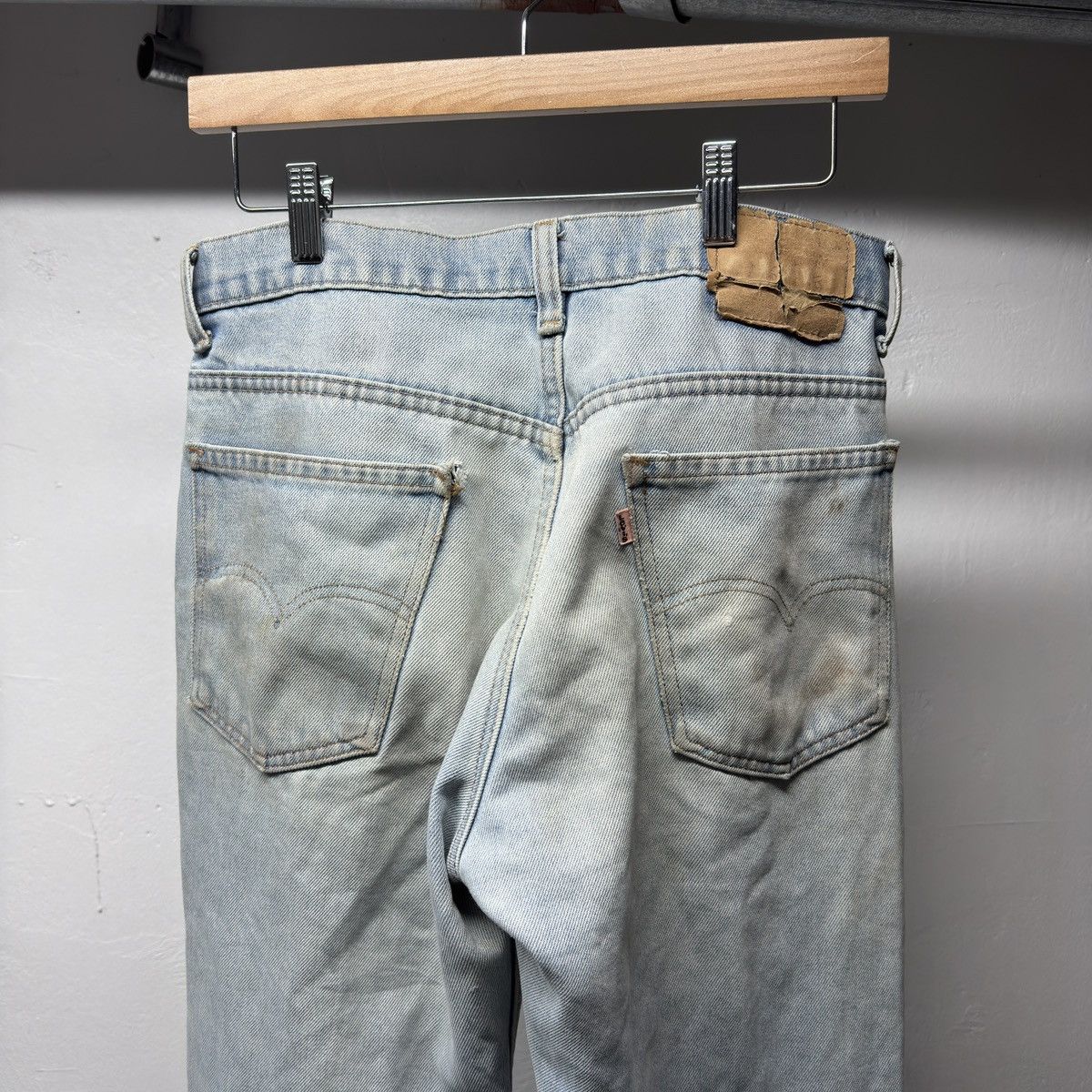 Levi's 80s Levi's 517 Thrashed Faded Flare Jeans ERD Grunge Chrome Size US 31 - 4 Thumbnail