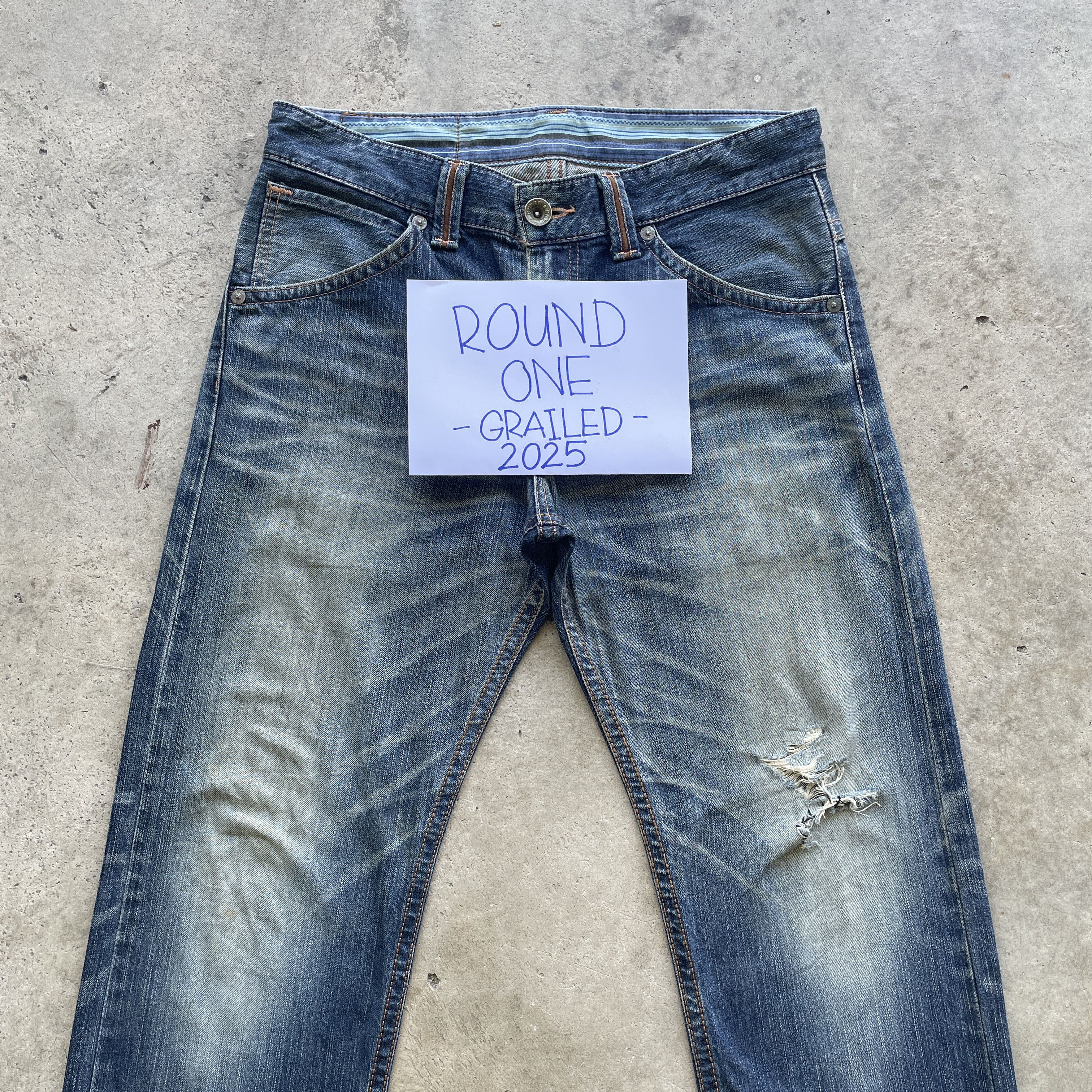 Edwin × Japanese Brand × Vintage VINTAGE EDWIN JEANS FADED DISTRESSED PANTS DENIM W33 Size US 33 - 4 Thumbnail