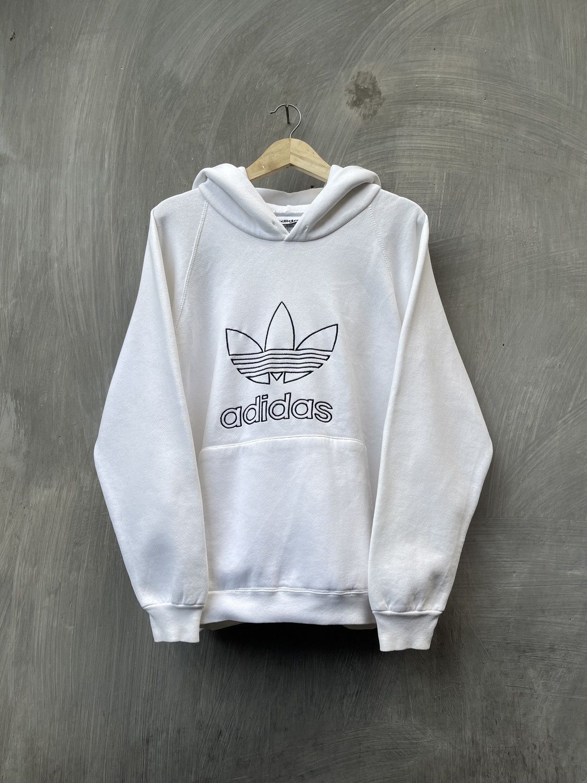 Adidas Hoodie Adidas Vintage White - Size on tag S | Rare 90s Look. Size US S / EU 44-46 / 1 - 1 Thumbnail