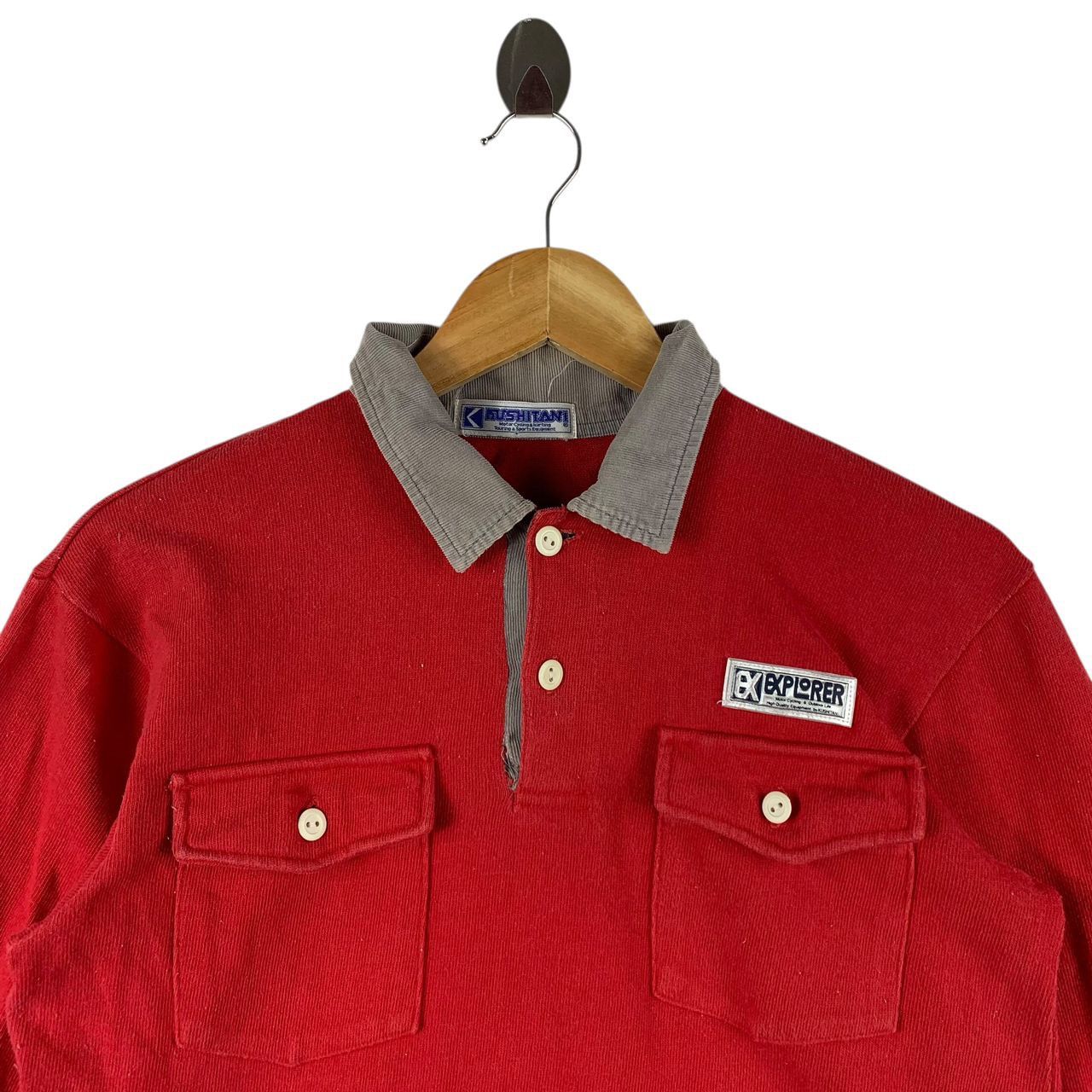 Japanese Brand Vintage 90s KHUSHITANI long sleeve polo tees Size US S / EU 44-46 / 1 - 2 Thumbnail