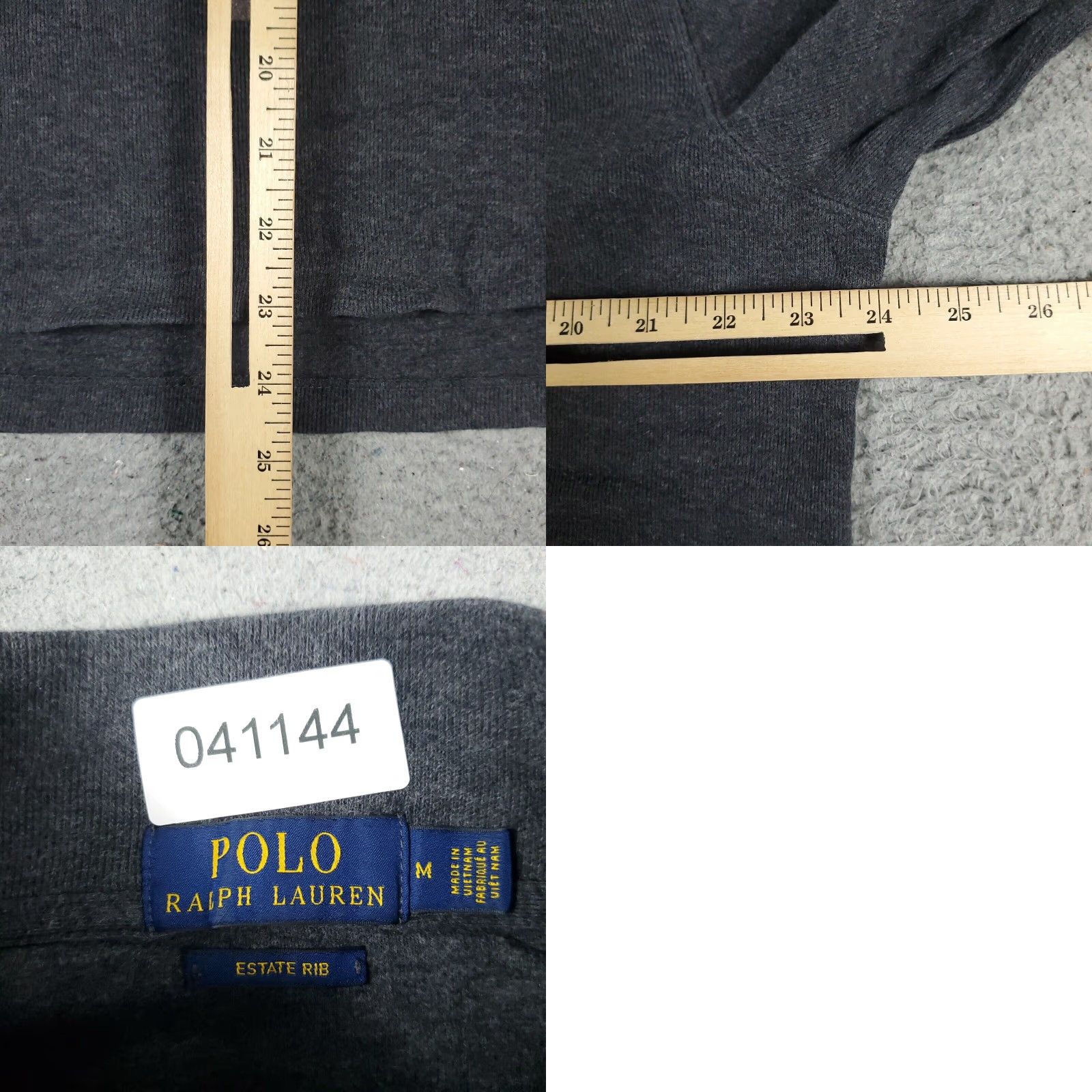 Ralph Lauren Ralph Lauren Mens Medium Gray Pony Sweater 1/4 Zip Up Pullover Sweatshirt Size US M / EU 48-50 / 2 - 8 Thumbnail