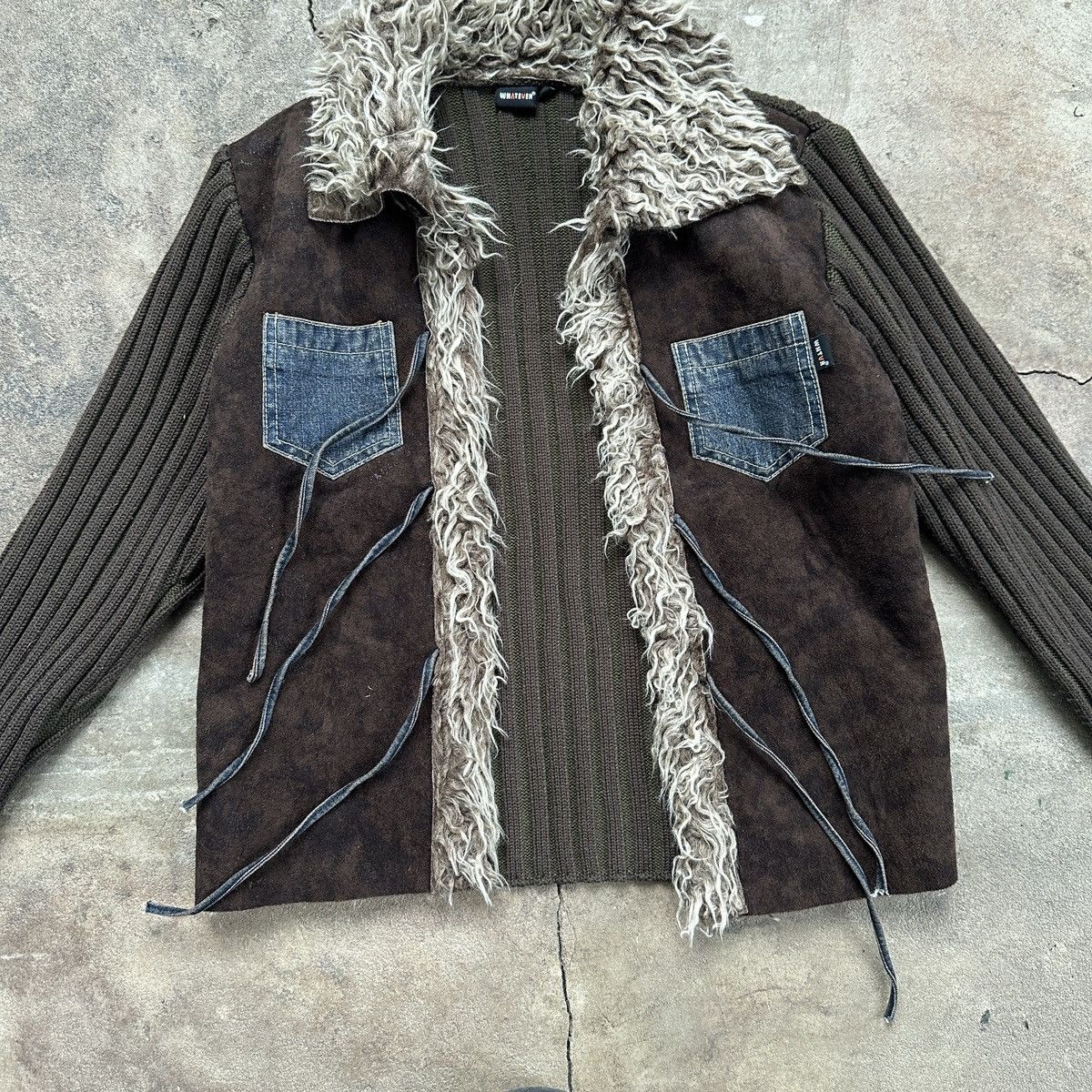 If Six Was Nine × Japanese Brand Vintage Whatever Faux Fur Cardigan Sweater Size L / US 10 / IT 46 - 3 Thumbnail
