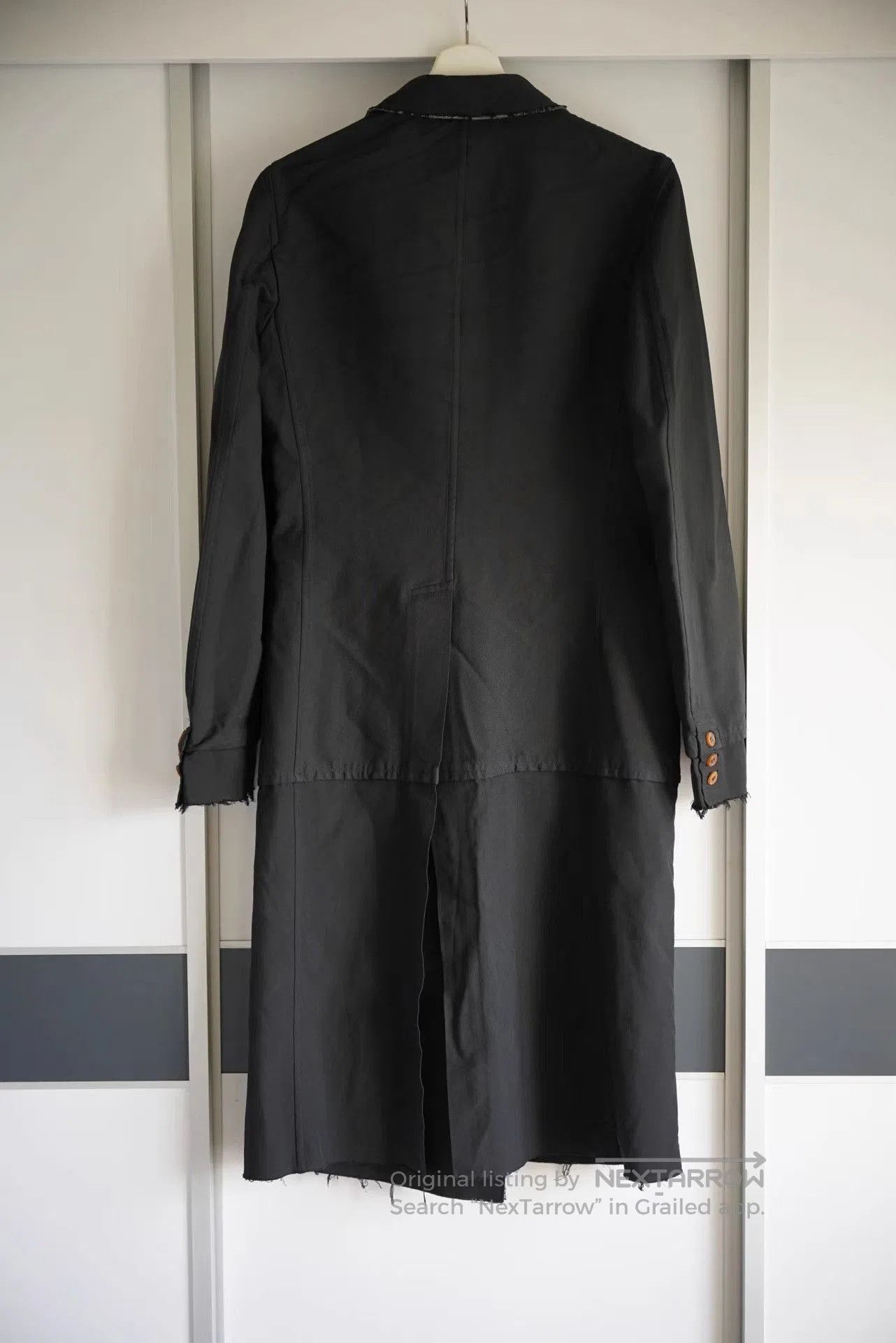 Comme des Garcons Long Black Coat with Button Closure. Size US S / EU 44-46 / 1 - 2 Thumbnail