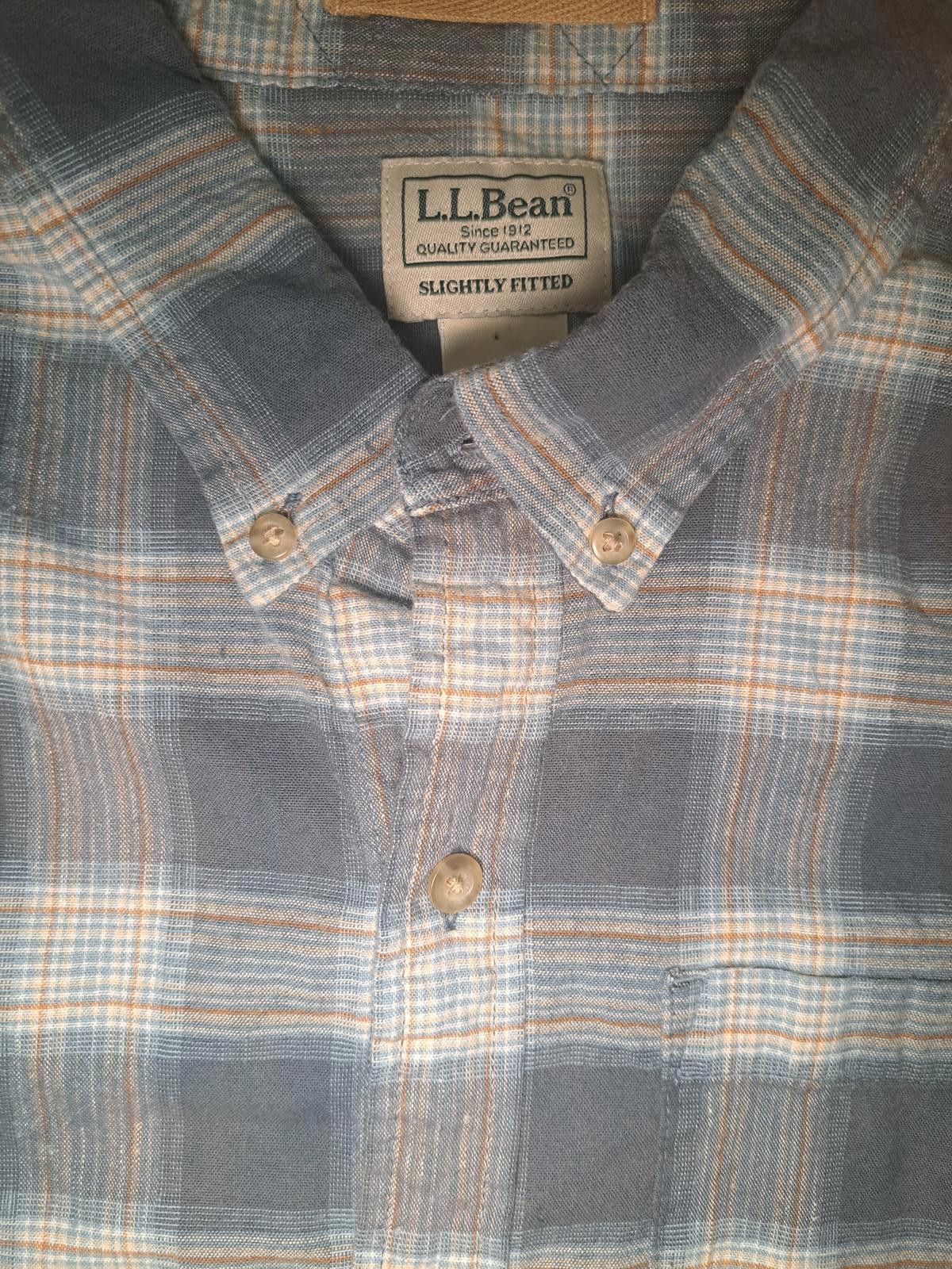 L.L. Bean LL Bean Flannel Button Up Shirt Mens Large Gray Plaid Hemp Size US L / EU 52-54 / 3 - 5 Thumbnail