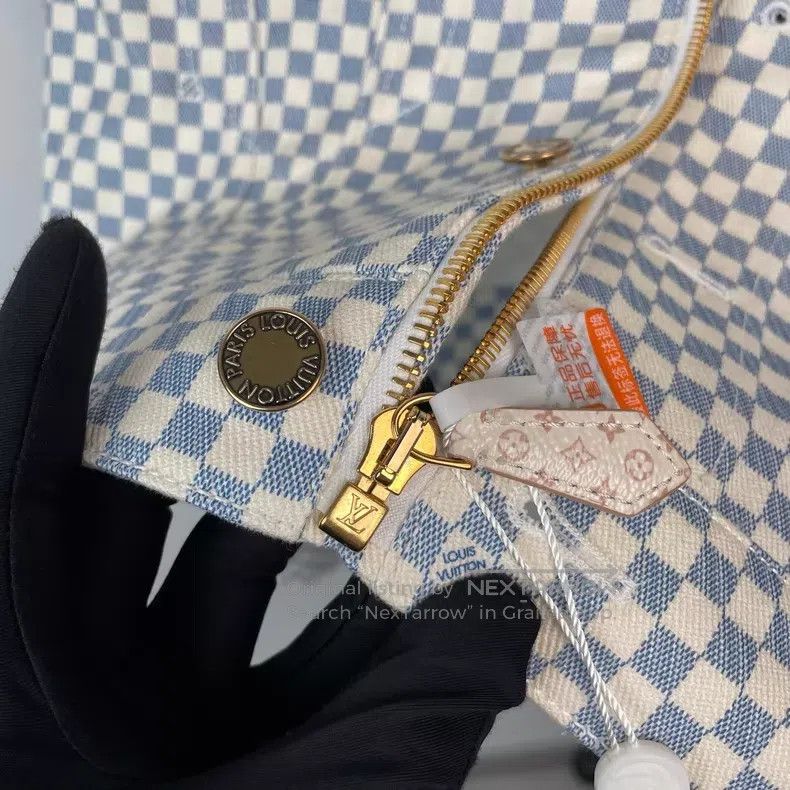 Louis Vuitton Louis Vuitton Light blue and white checkerboard leather ja Size XXS / US 00 / IT 34 - 8 Thumbnail