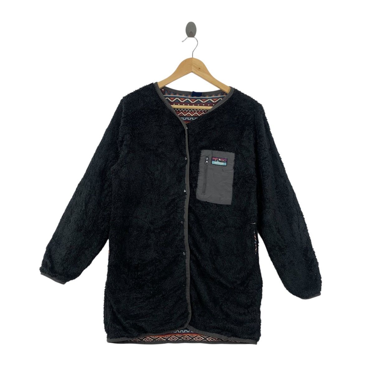 Other OUTDOOR USA Deep Pile Sherpa Over Print Aztec Fleece Jacket Size M / US 6-8 / IT 42-44 - 2 Thumbnail