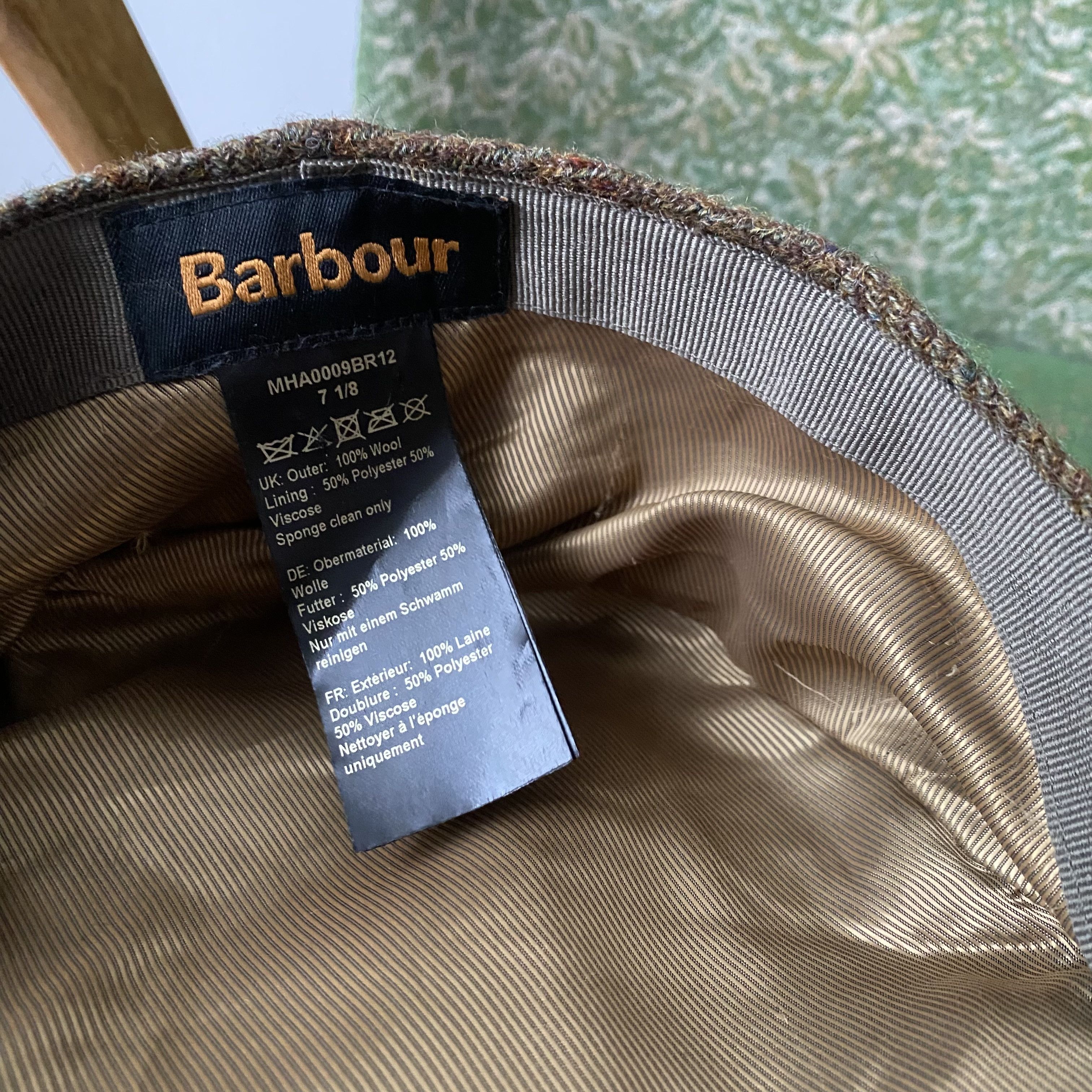 Barbour Wool Hat Barbour herringbone flat cap tweed Y2K Size ONE SIZE - 4 Thumbnail