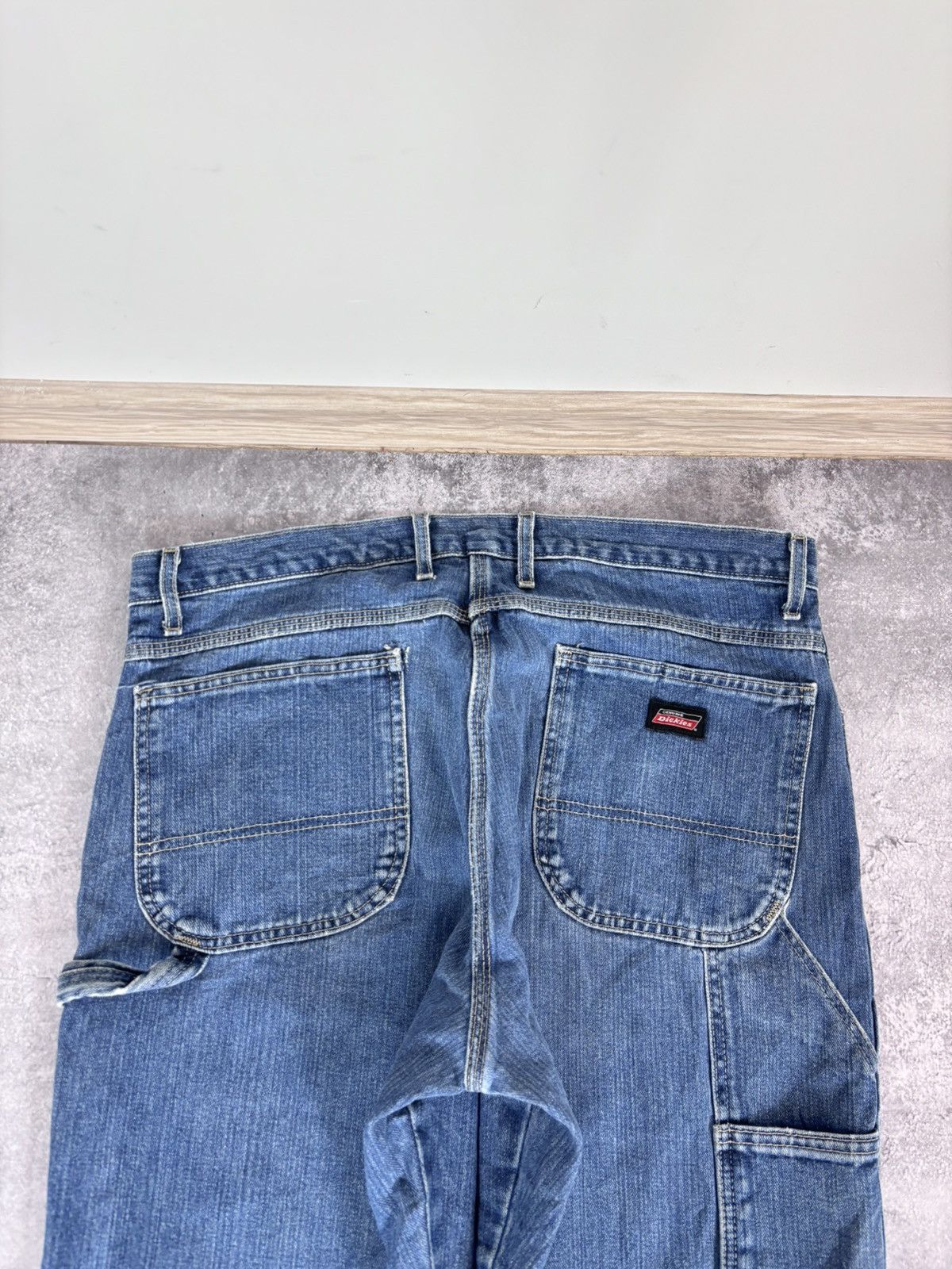 Dickies Dickies Men’s Blue Denim Jeans Straight Relaxed Fit Workwear Size US 36 / EU 52 - 6 Thumbnail