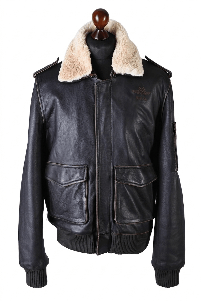 New Zealand Outback NZA New Zealand Auckland Brown Leather Bomber Flight Jacket Size US XXL / EU 58 / 5 - 1 Thumbnail