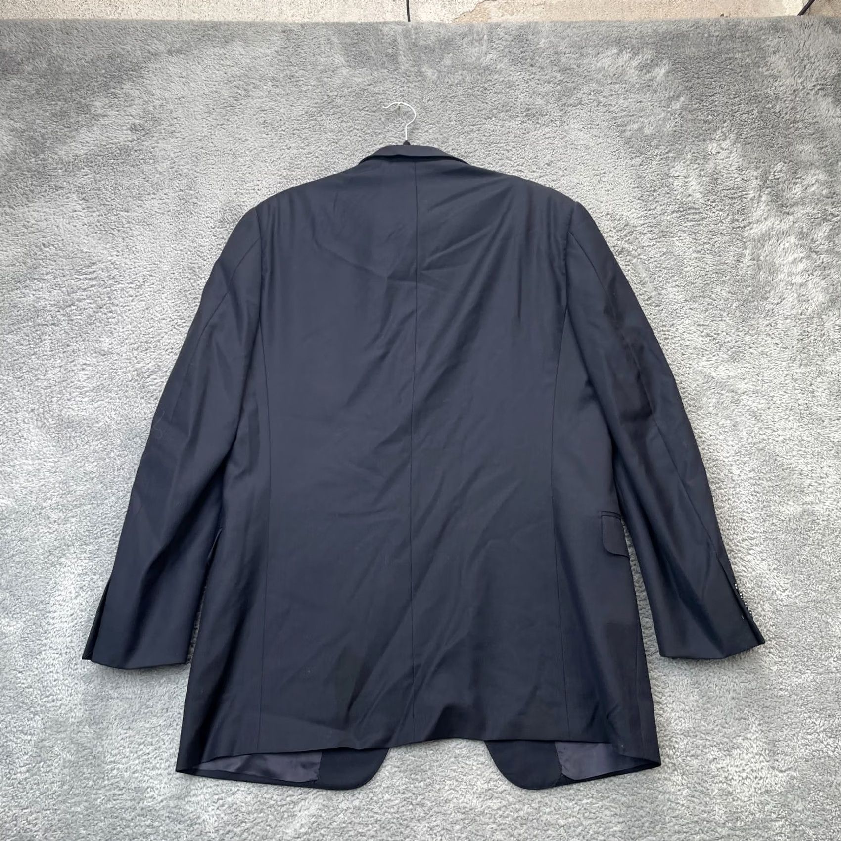 Ermenegildo Zegna Ermenegildo Zegna Blazer Mens 50 Black Notch Lapel Single-Breasted 2-Button Ventless Jacket Coat Suit Regular Chest 44 Size 50R - 2 Thumbnail