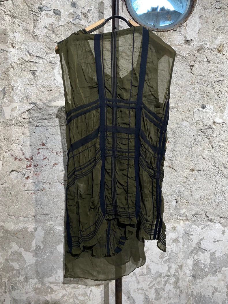 Y's Y's Irregular vest with dark green stripes vest Size US M / EU 48-50 / 2 - 2 Thumbnail