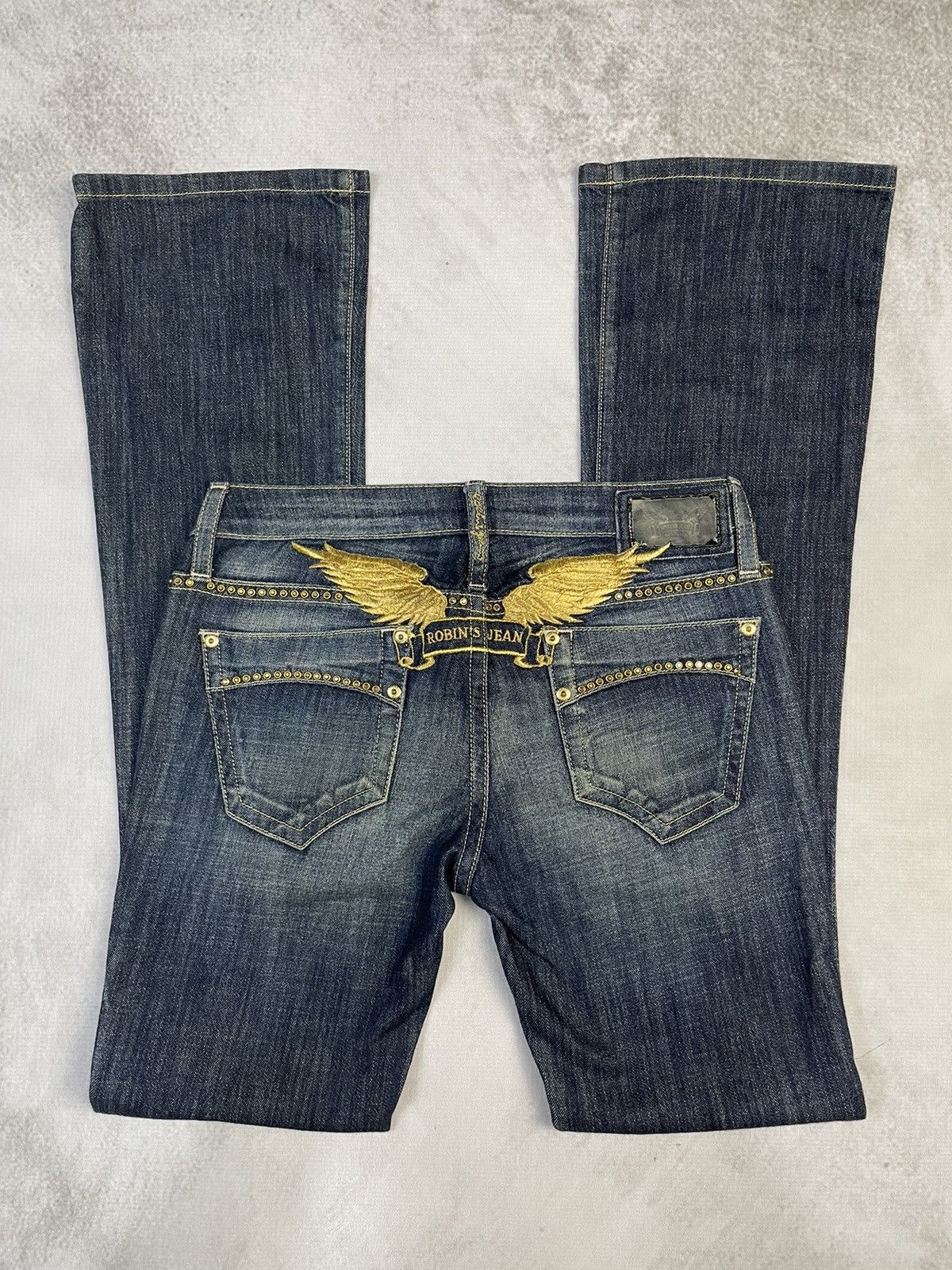 Robins Jeans Y2k Robin's Jean Low Rise Flare Boot Cut Denim Size 28" / US 6 / IT 42 - 1 Thumbnail