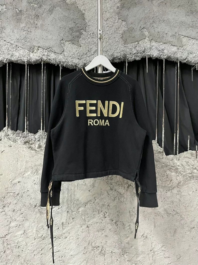 Fendi Fendi Black Gold Sweatshirt XS - dmc Size US XS / EU 42 / 0 - 1 Thumbnail