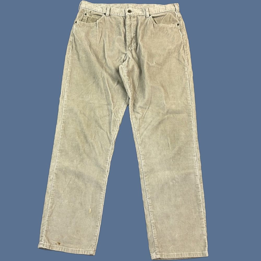Vintage VINTAGE L.L. Bean Pants Mens 38x32 Corduroy Beige USA Made Straight Casual 90s Size US 38 / EU 54 - 1 Thumbnail