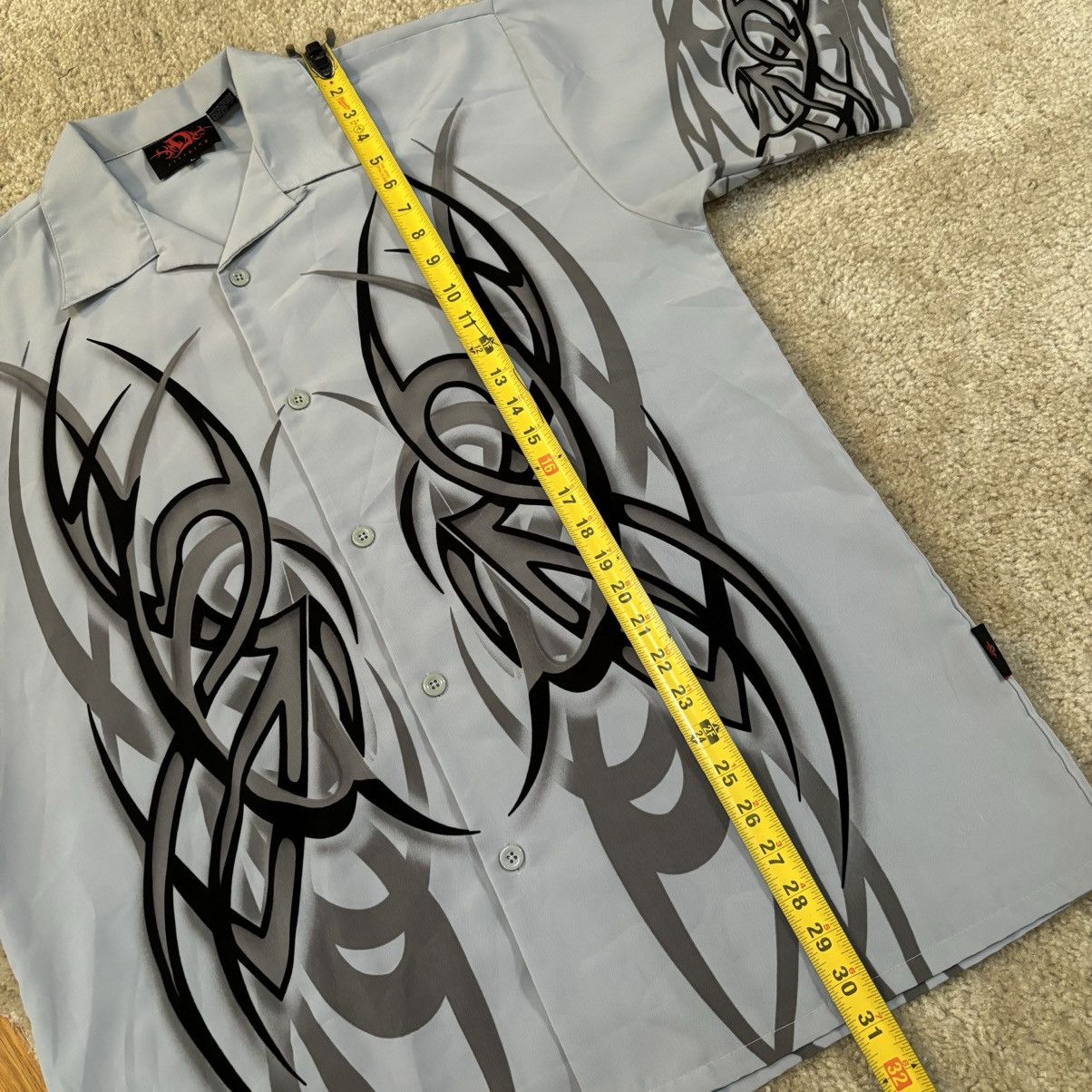 Vintage Y2K Tribal Print Short Sleeve Button Up Shirt Large Size US L / EU 52-54 / 3 - 10 Thumbnail