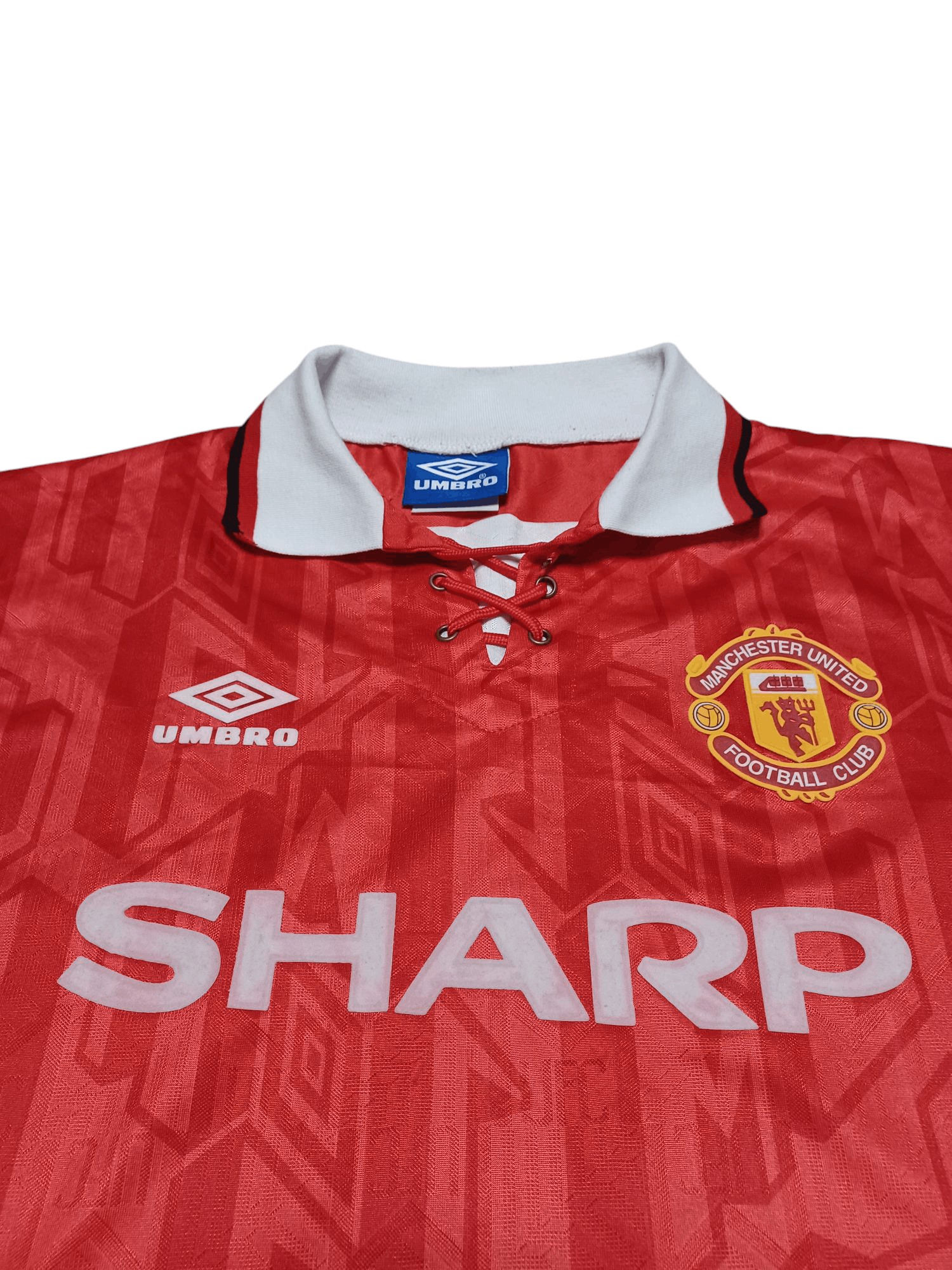 Umbro CANTONA MANCHESTER UNITED 1992 VINTAGE UMBRO SOCCER JERSEY Size US L / EU 52-54 / 3 - 3 Thumbnail