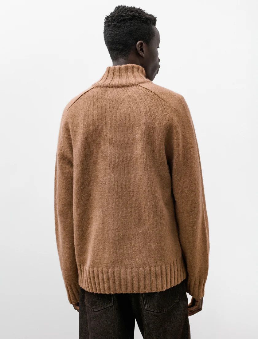 Norse Projects $540 - Bruno Alpaca Half Zip - Duffle Brown Size US M / EU 48-50 / 2 - 4 Thumbnail