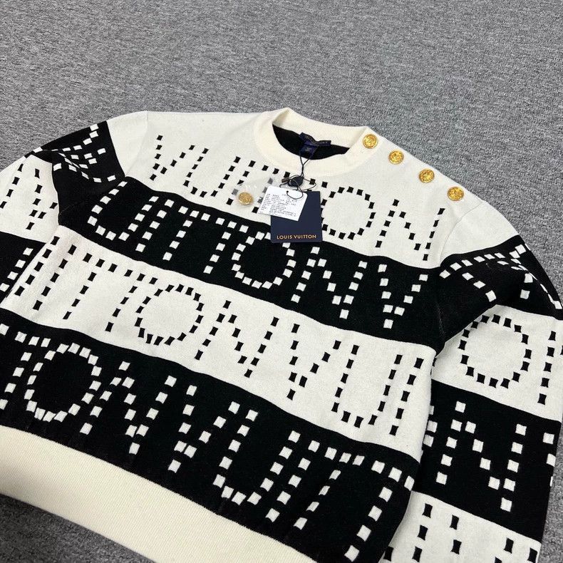 Louis Vuitton Louis Vuitton Black and White Long Sleeve Sweater-2506 Size M / US 6-8 / IT 42-44 - 5 Thumbnail