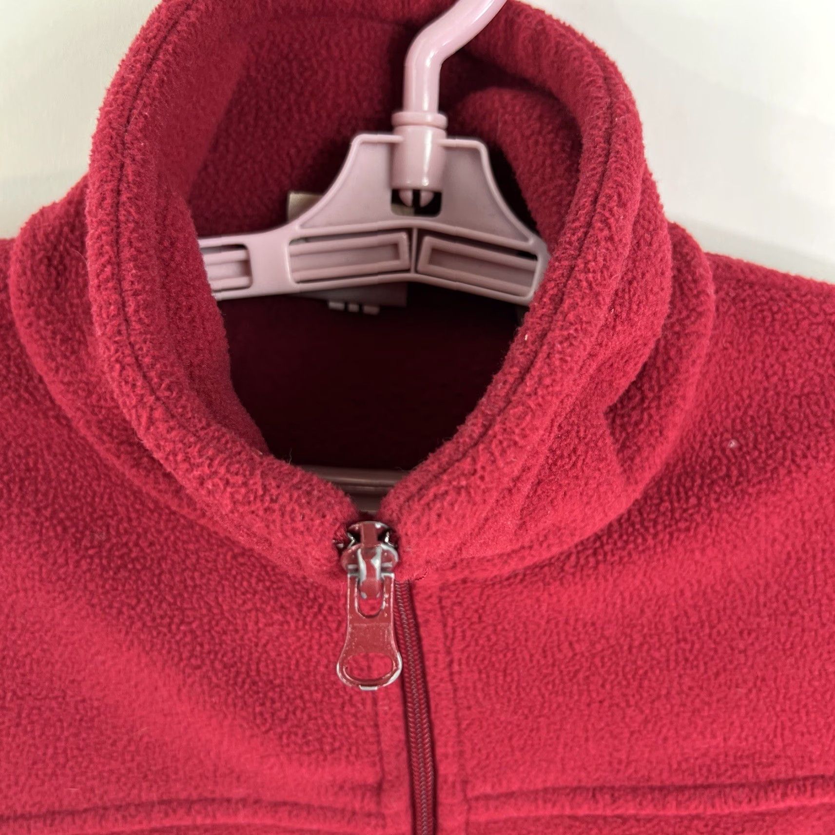 Vintage Natural Reflections Full Zip Fleece Sweatshirt Woman's Size Red Size M / US 6-8 / IT 42-44 - 3 Thumbnail