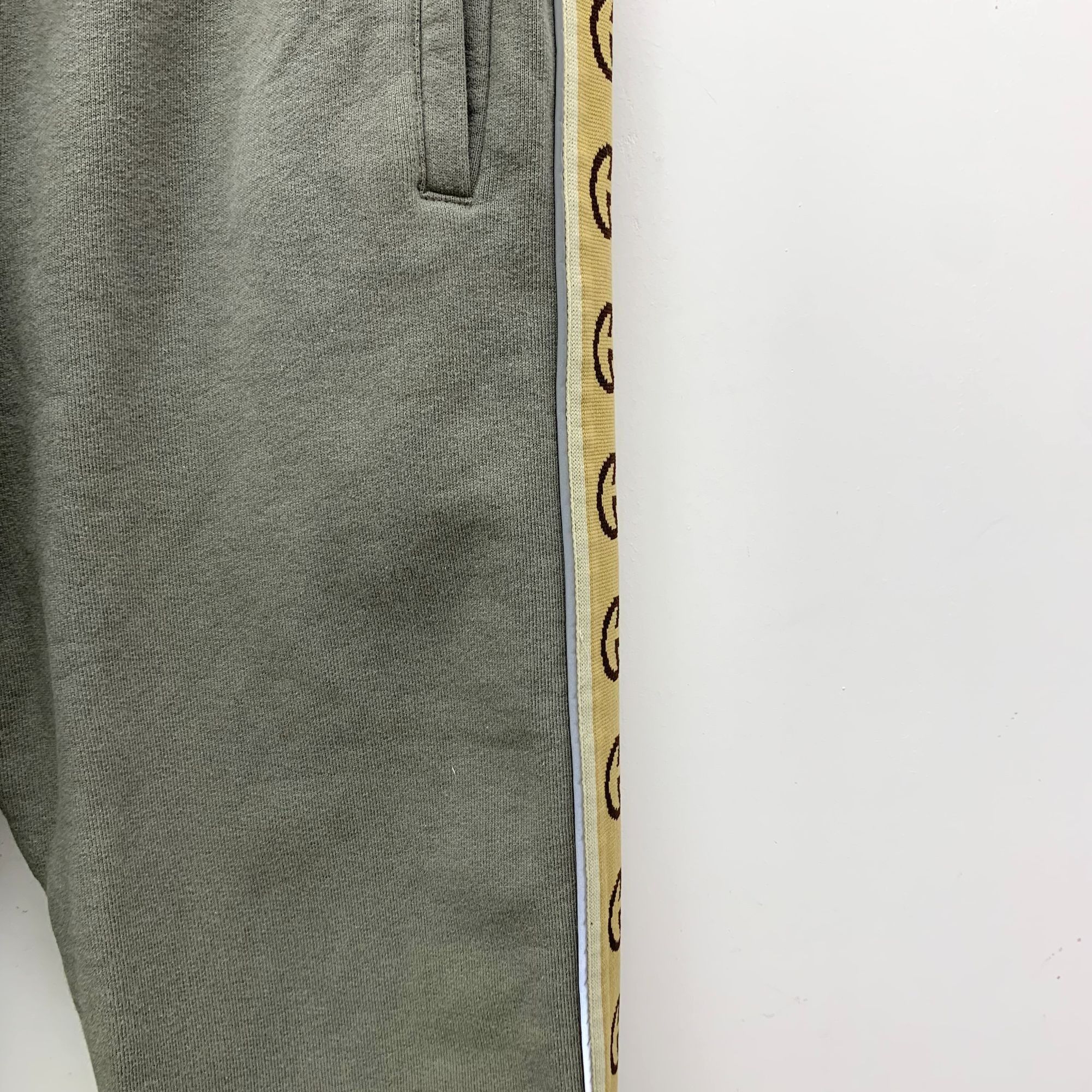 Gucci Gucci Grayish-Green Cotton Drawstring Sport Pants With Side Size US 30 / EU 46 - 5 Thumbnail