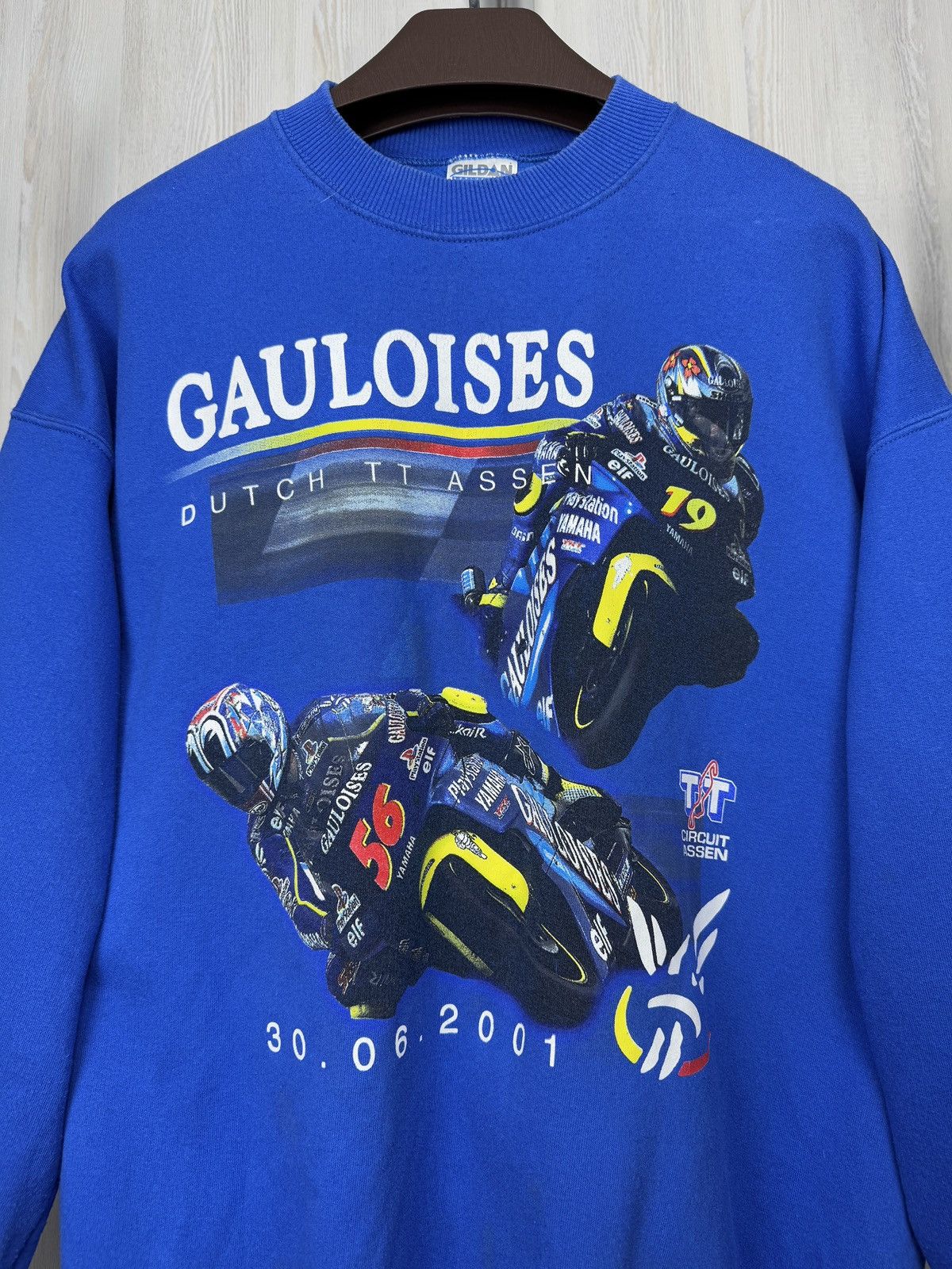Gildan Gildan vintage 2001 Gauloises Dutch TT Assen Moto Racing Size US XL / EU 56 / 4 - 3 Thumbnail
