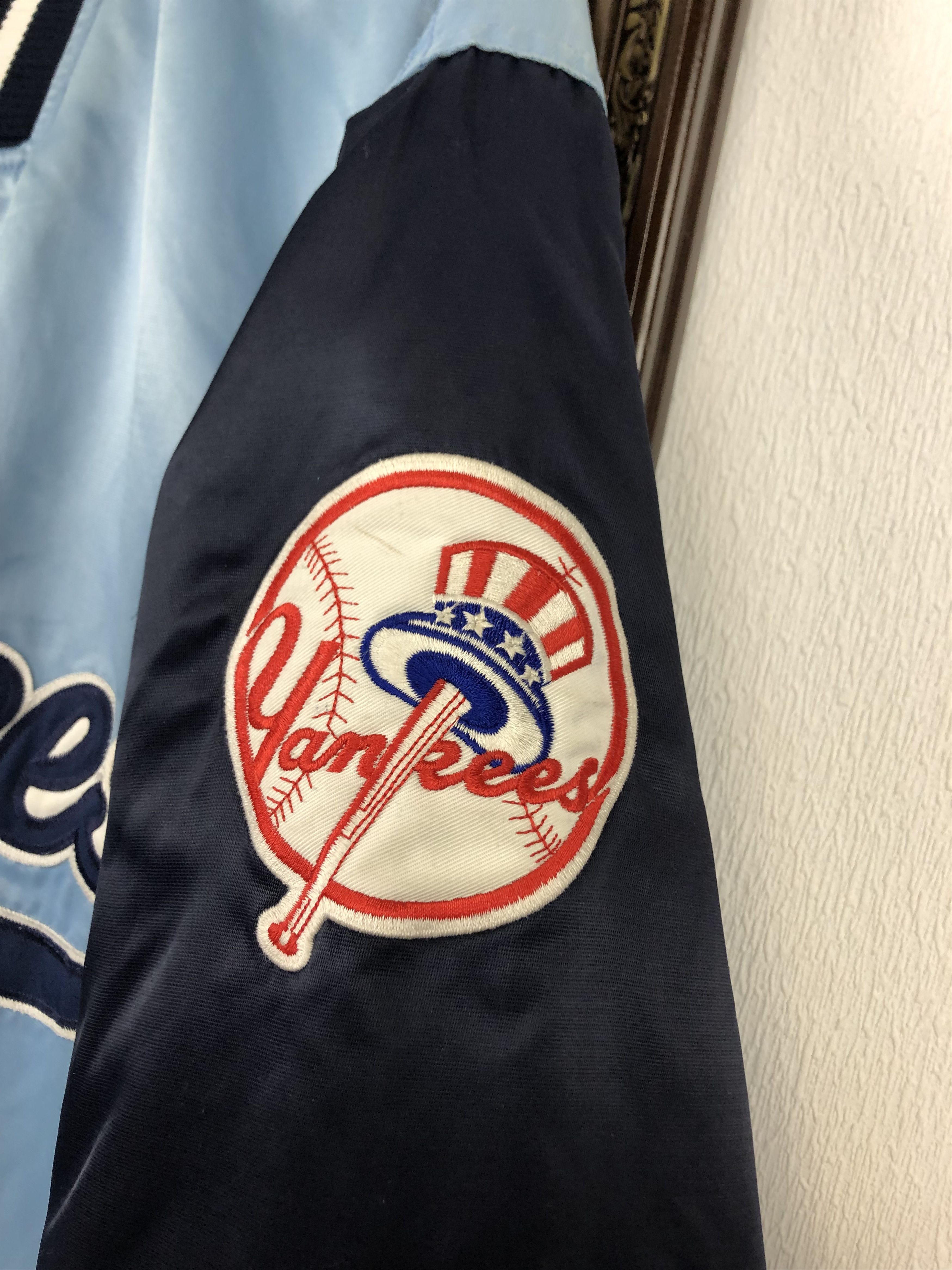 Starter × Vintage Vintage New York Yankees Satin Bomber Jacket MLB Rare Size US L / EU 52-54 / 3 - 6 Thumbnail