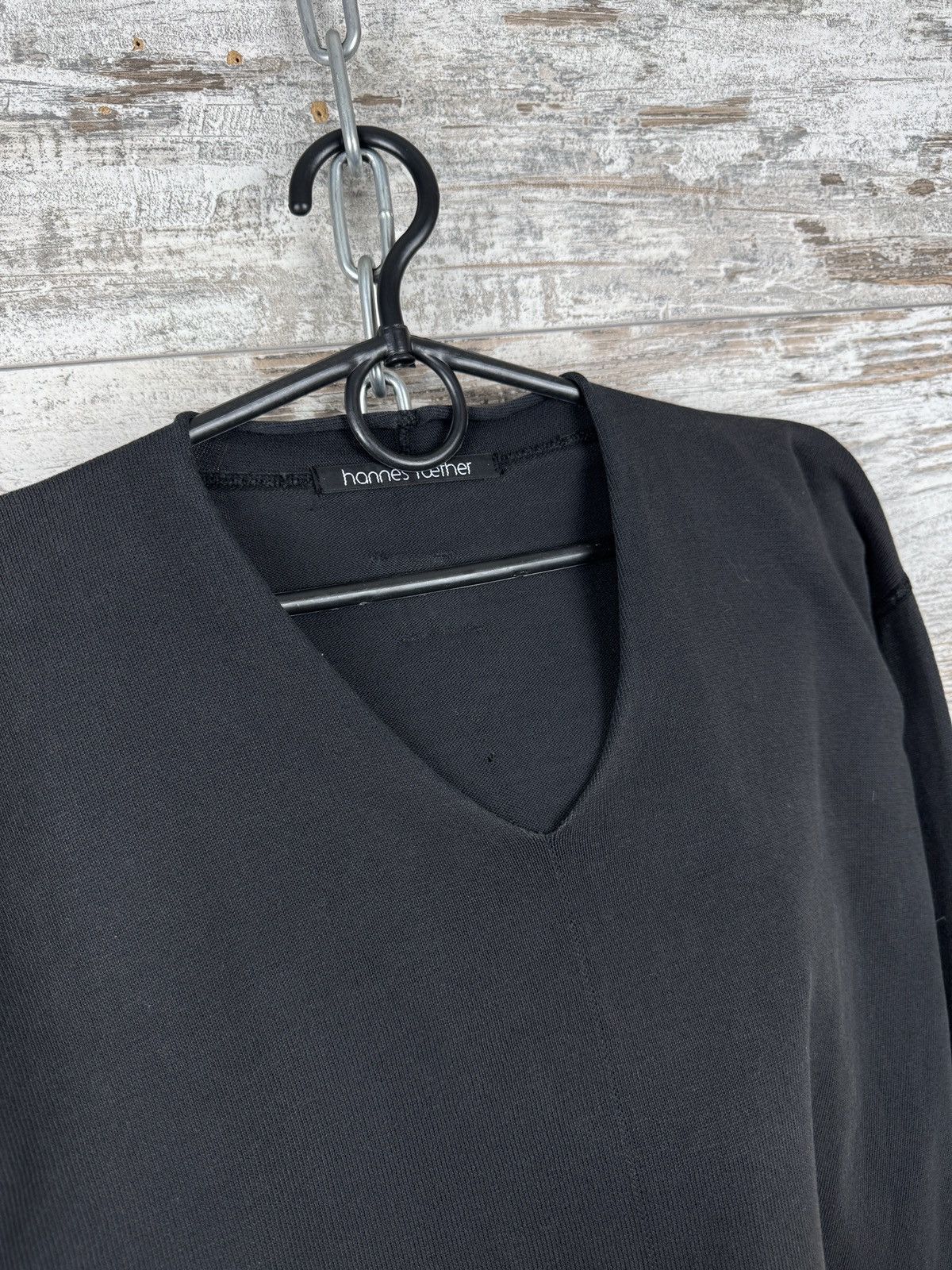 Japanese Brand × hannes roether Mens Vintage hannes roether avant garde longsleeve T-shirt Size US XL / EU 56 / 4 - 4 Thumbnail