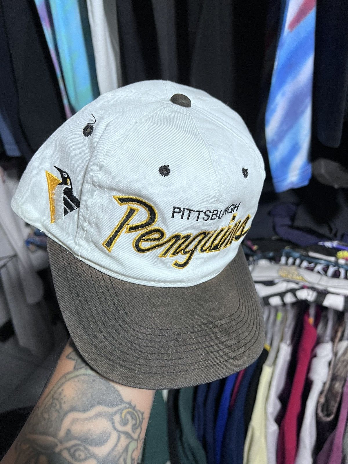 NHL × Sports Specialties × Vintage Pittsburg penguins sport specialties cap Size ONE SIZE - 2 Thumbnail