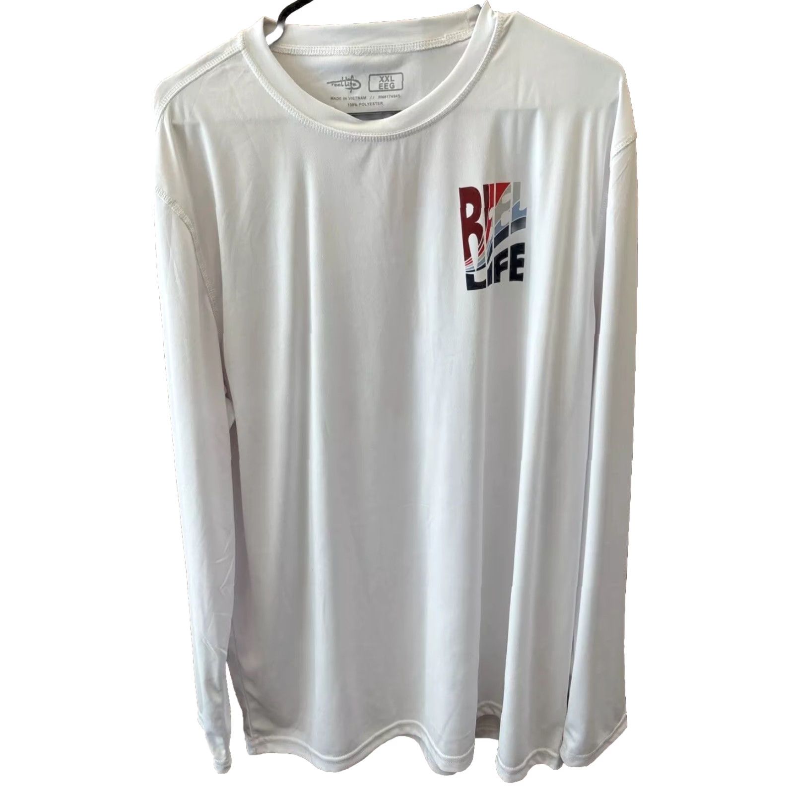 Alife Reel Life Rash Guard Shirt XL White Men Long Sleeve UV Sun Swim Tee Beach Surfing Recreation Size US XL / EU 56 / 4 - 2 Thumbnail