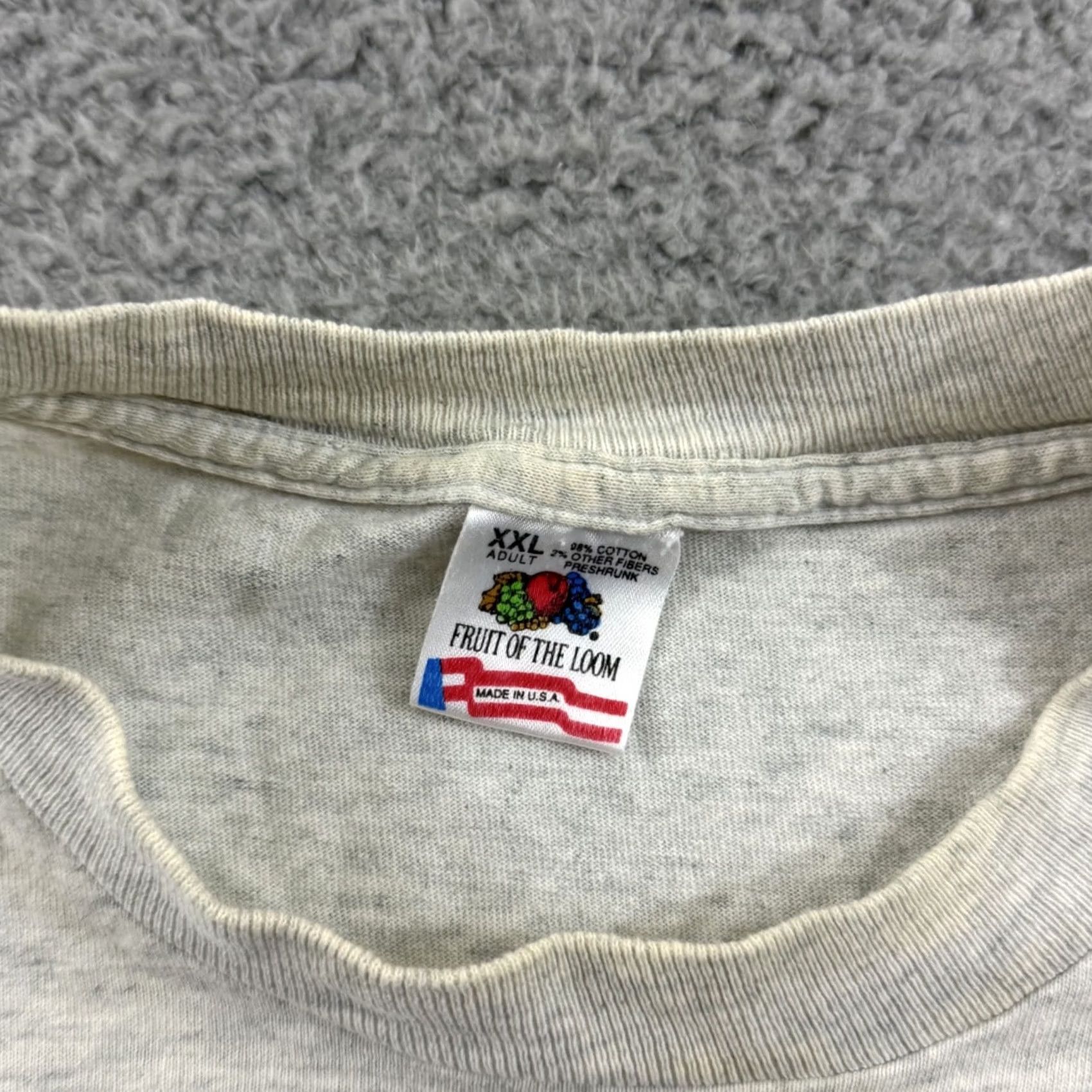 Fruit Of The Loom VINTAGE Chesapeake Bay Shirt Mens 2XL Gray Fishing Outdoor USA 90s Short Sleeve Size US XXL / EU 58 / 5 - 6 Thumbnail
