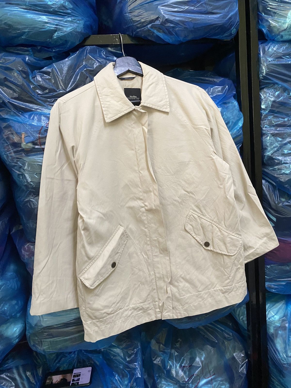 Max Mara × Weekend Max Mara MaxMara Weekend Line Beige Cotton-Nylon Blend Jacket Size M / US 6-8 / IT 42-44 - 3 Thumbnail
