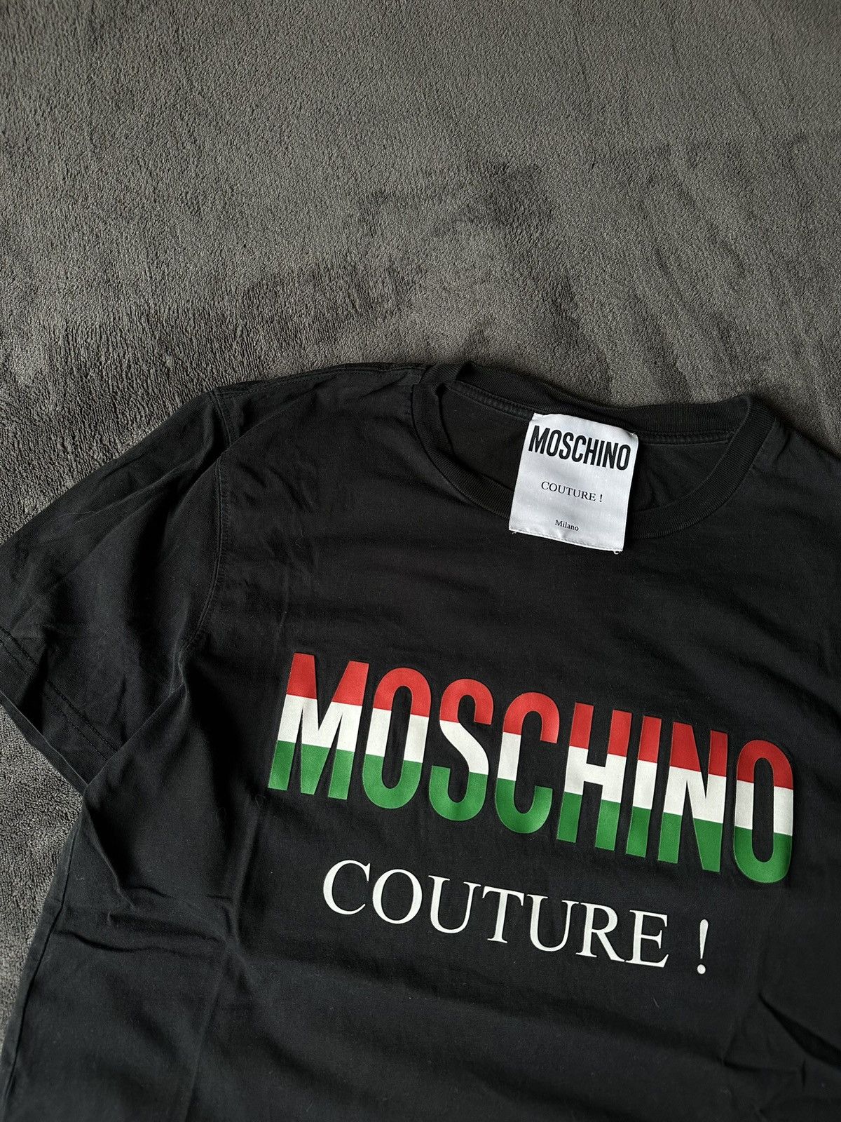 Moschino Moschino Couture! Italian Colors Tee in Black Size US M / EU 48-50 / 2 - 4 Thumbnail