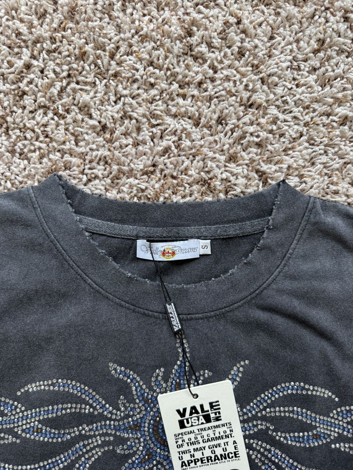 Vale Vale Forever Valley Black Bling Long Sleeve Tee Shirt L/S Size US S / EU 44-46 / 1 - 12 Thumbnail