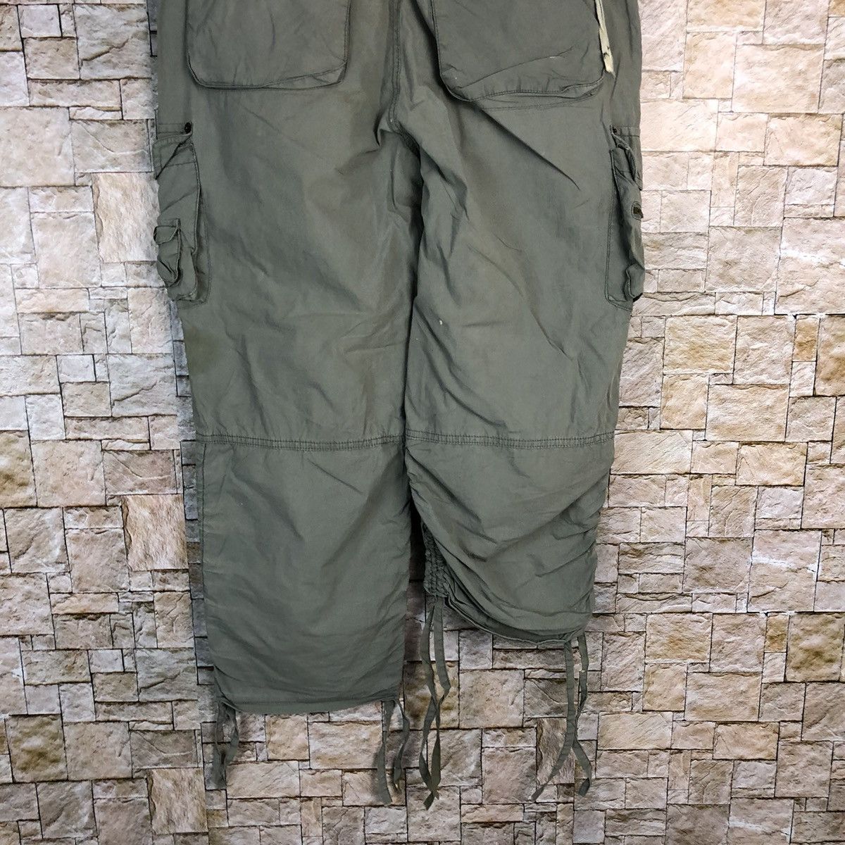 Japanese Brand Pinky Girl Green Cropped spring cargo Pants #A743 Size 29" - 18 Thumbnail