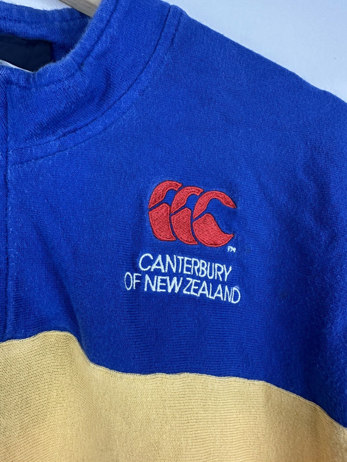 Canterbury of New Zealand × Vintage Vintage 90s Canterbury Of New Zealand Rugby Tee Size US L / EU 52-54 / 3 - 5 Thumbnail