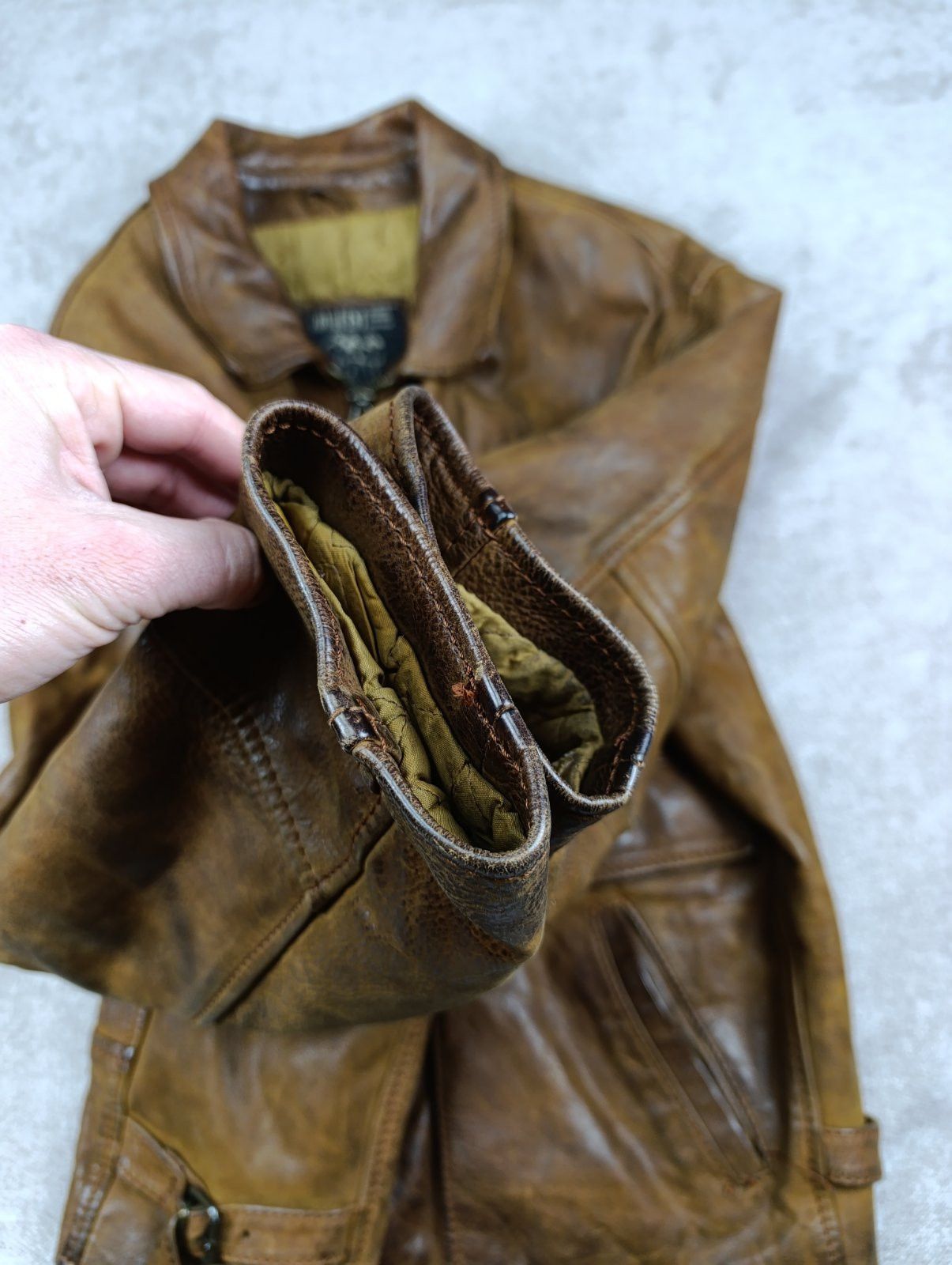 Vera Pelle CONQUET VERA PELLE VINTAGE LEATHER MENS FLYING JACKET Size US M / EU 48-50 / 2 - 6 Thumbnail