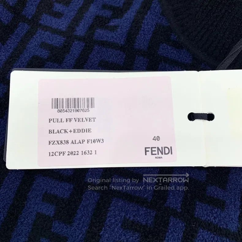 Fendi Fendi Black logo monogram full print high neck short knit Size XS / US 0-2 / IT 36-38 - 8 Thumbnail