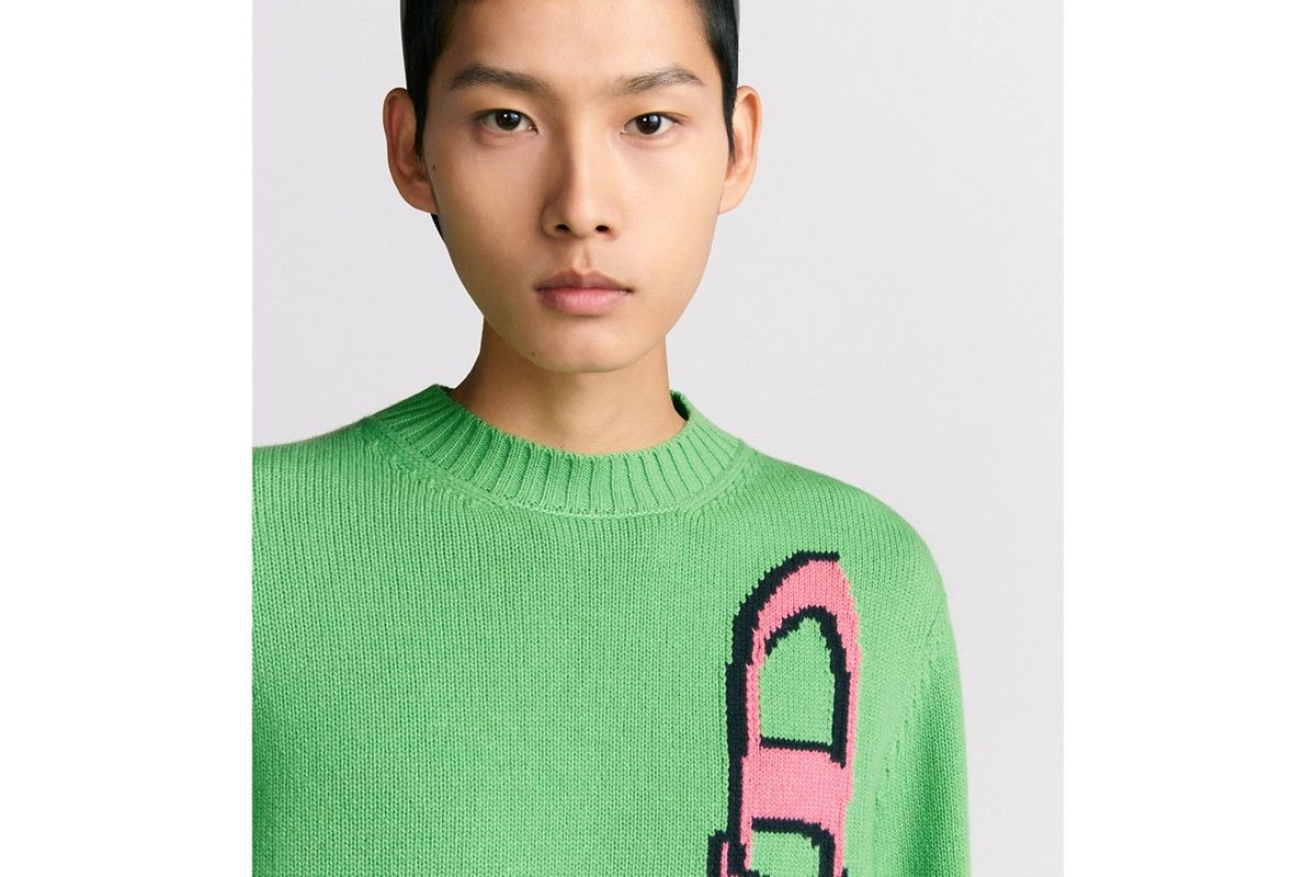 Dior o1bcso1str0326 Sweater in Green Virgin Size US L / EU 52-54 / 3 - 6 Thumbnail