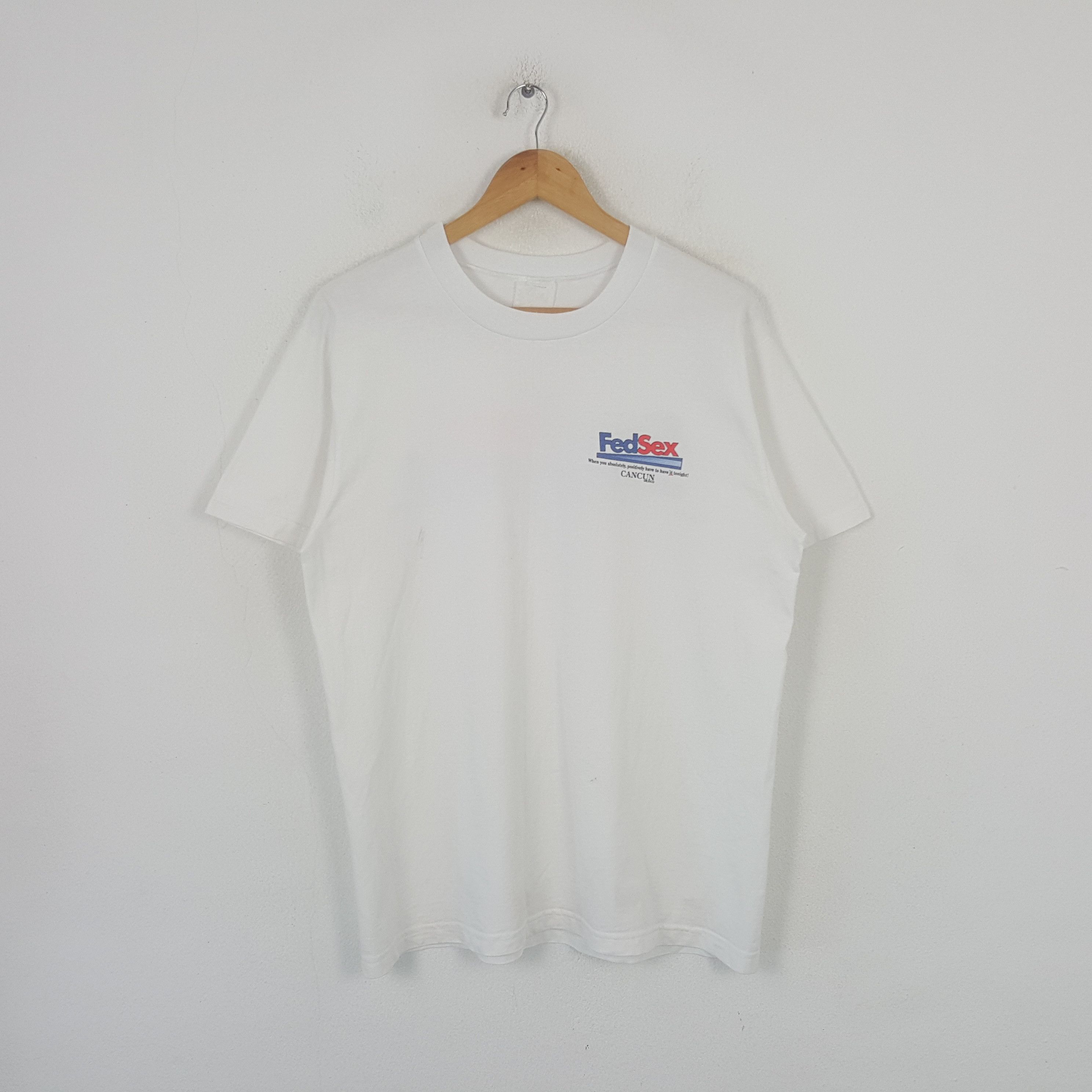 Vintage Vintage Fedsex Parody FedEx Rare Tshirt RR20 Size US L / EU 52-54 / 3 - 2 Thumbnail