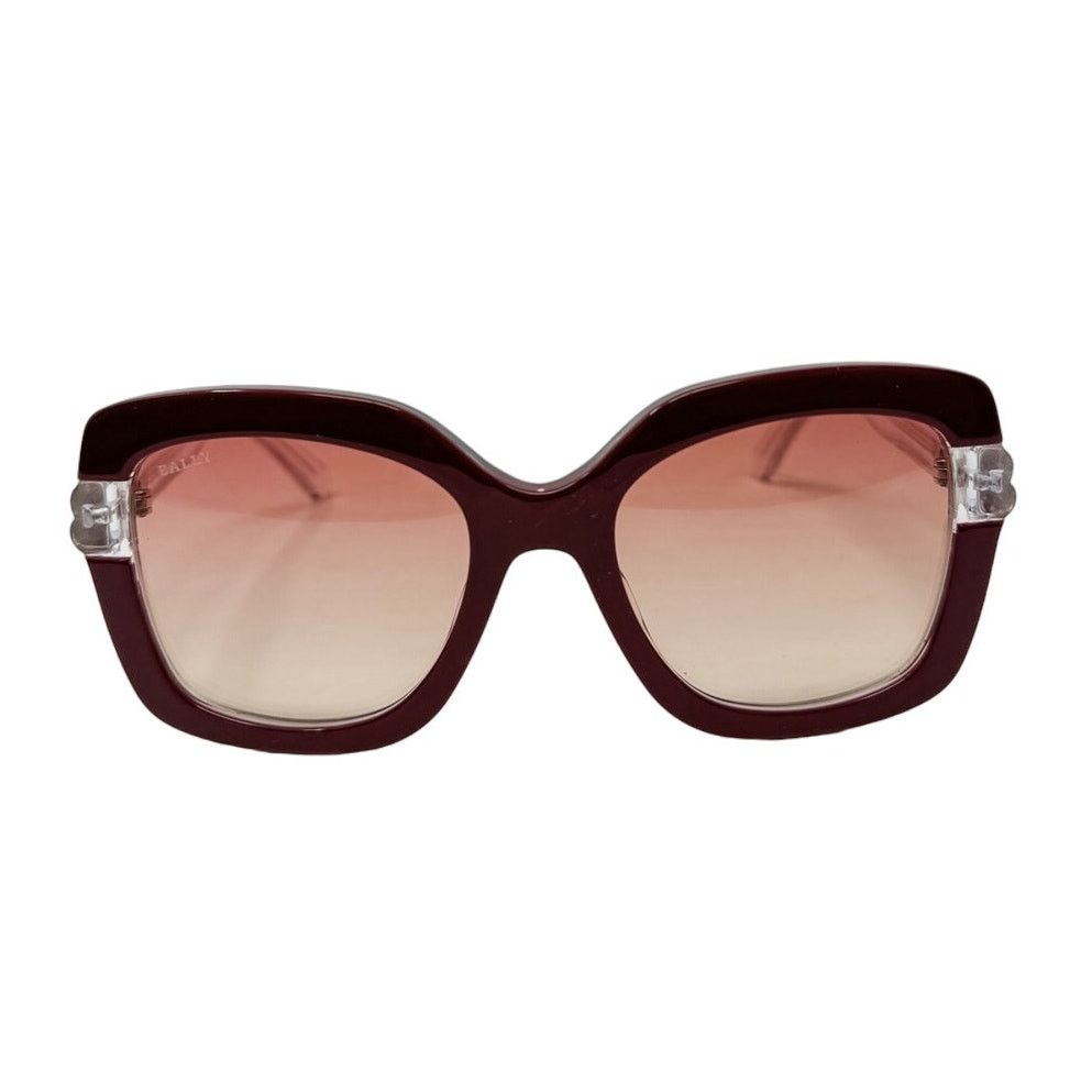 Bally Bally Oversized Square Butterfly Sunglasses Bordeaux w/ case Size ONE SIZE - 4 Thumbnail