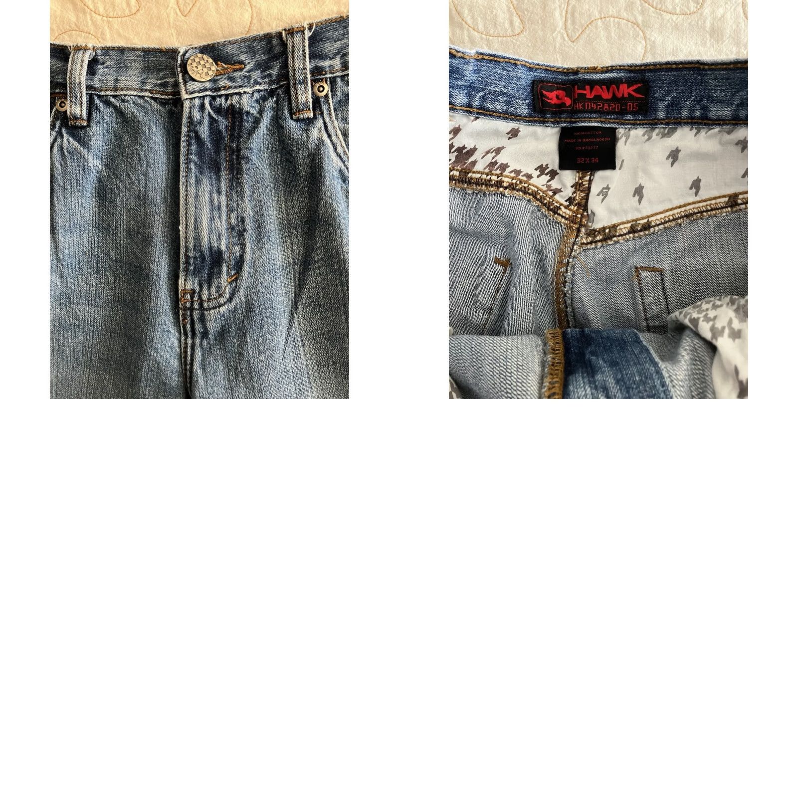 Vintage VINTAGE Tony Hawk Jeans Mens 34x32 Straight Blue Denim Cotton 5-Pocket Logo Band Punk Retro Rock 90s Mens Size US 34 / EU 50 - 8 Thumbnail