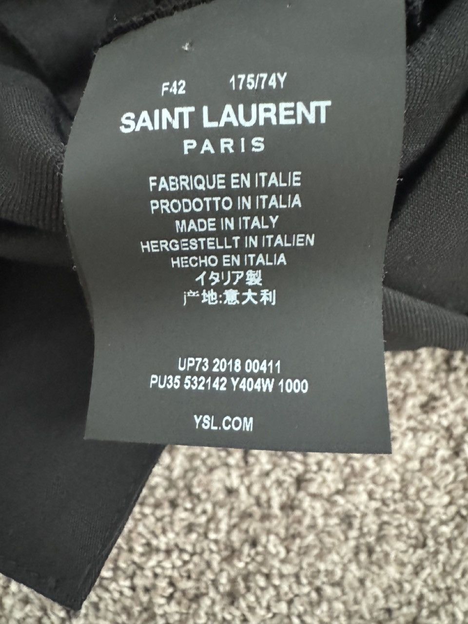 Saint Laurent Paris Saint Laurent Women’s Wool Black Side Embroidered Pants Size 32" / US 10 / IT 46 - 5 Thumbnail