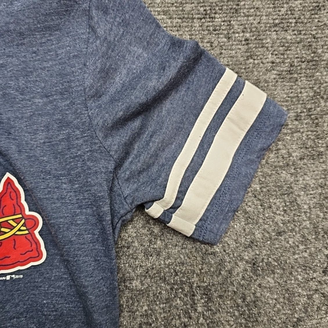 MLB MLB Atlanta Braves T-Shirt Women Small Heather Blue V-Neck Baseball Top MLB Merch Shirt Size S / US 4 / IT 40 - 5 Thumbnail
