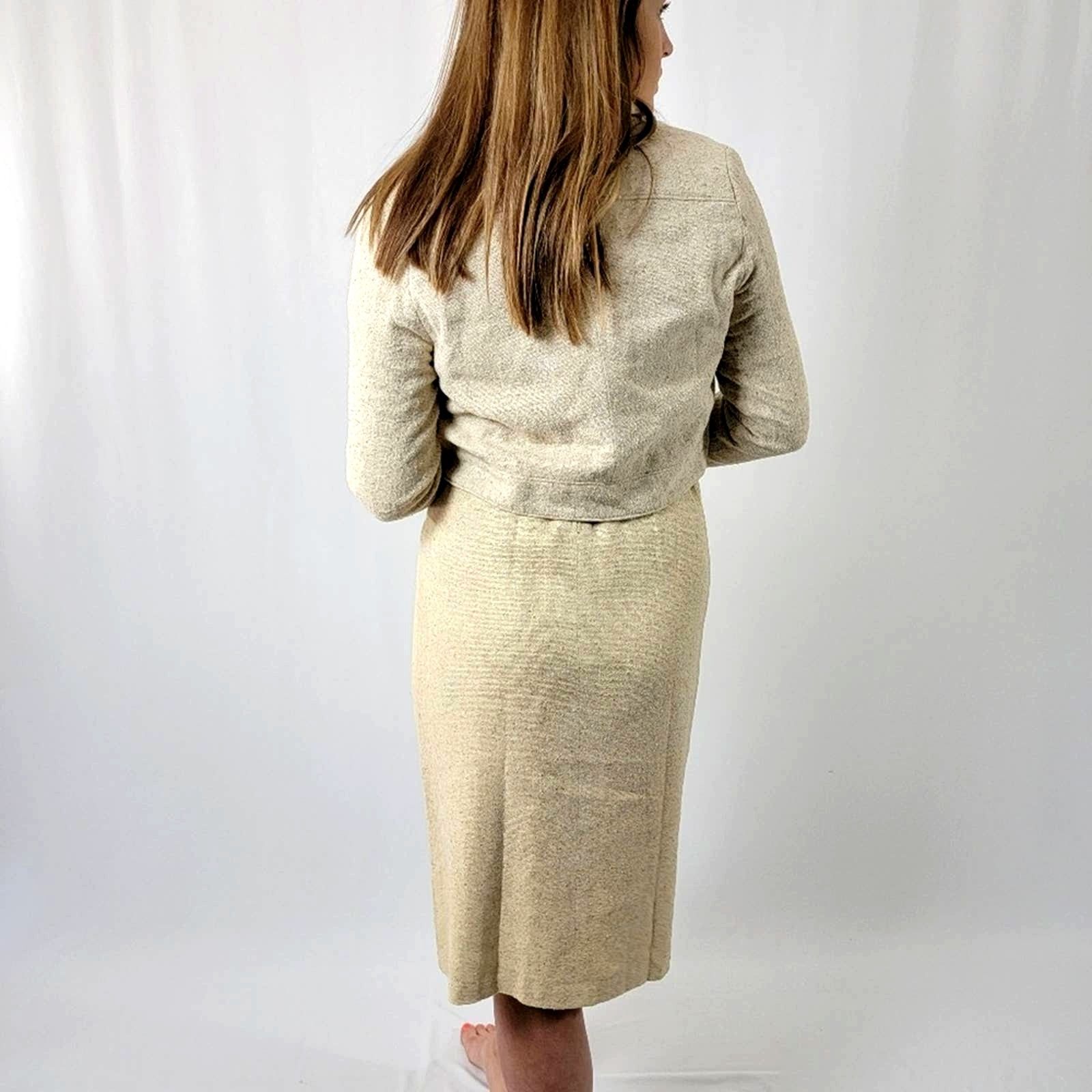 Vintage Vintage 60s Dress With Jacket Set by Villano Gerardo - L Size L / US 10 / IT 46 - 3 Thumbnail