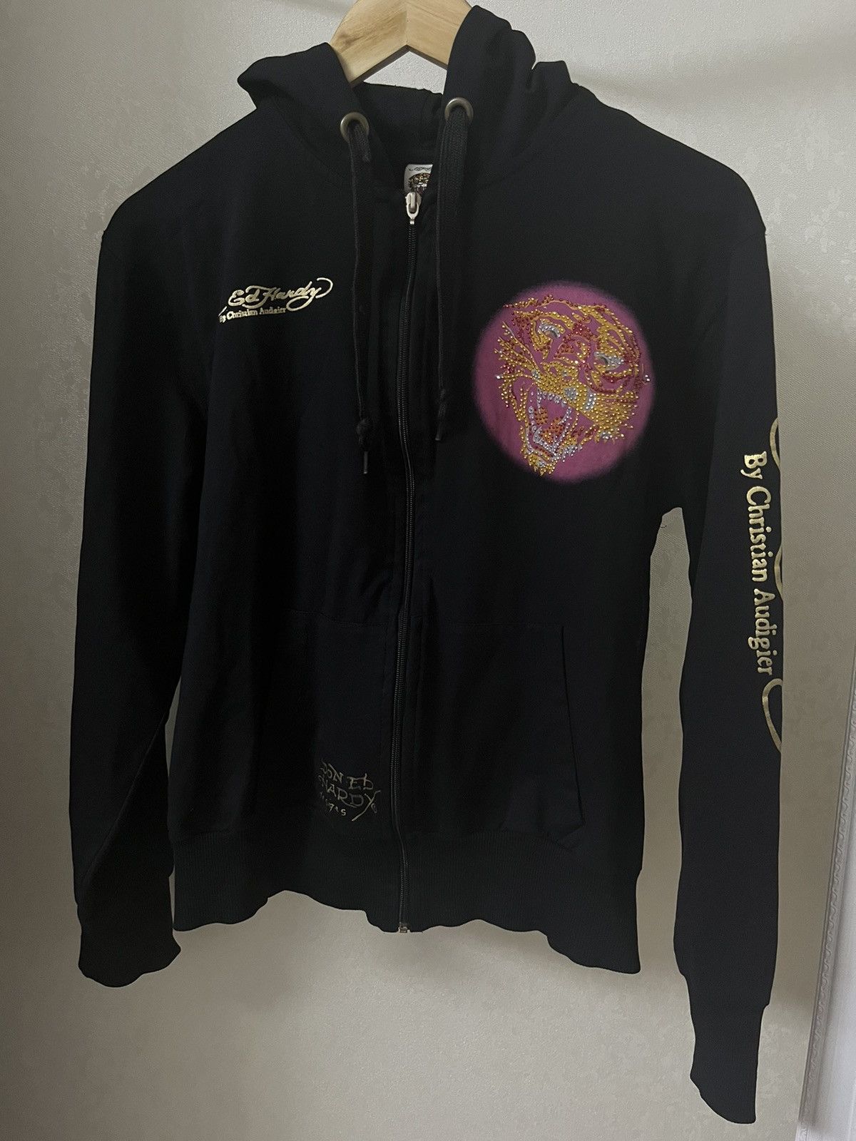 Ed Hardy Ed Hardy by Christian Audigier Vintage y2k Zip Up Hoodie Size XXL / US 16-18 / IT 52-54 - 1 Thumbnail
