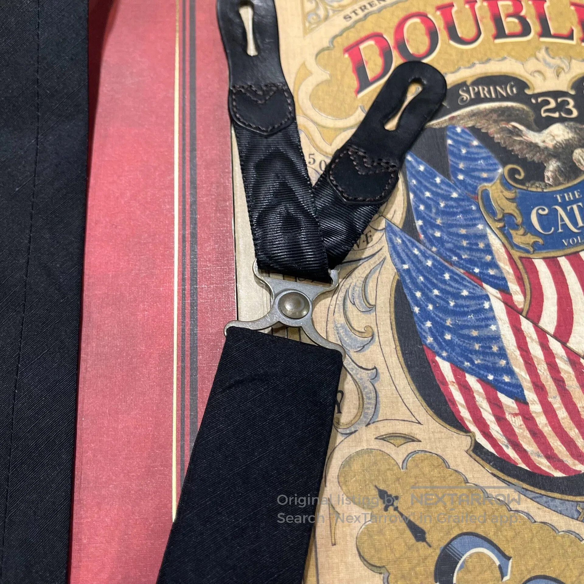 RRL Ralph Lauren black double rl suspender straps. Size ONE SIZE - 3 Thumbnail